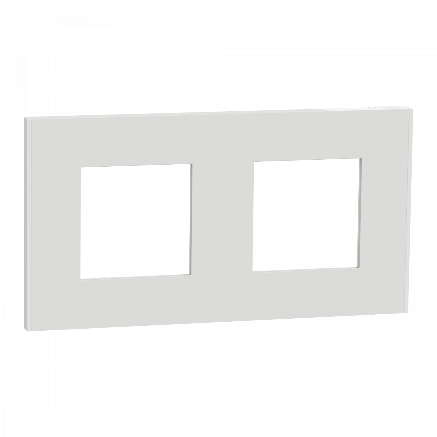 Unica Déco Essentielle - Plaque de finition - Blanc - 2 postes horiz vert