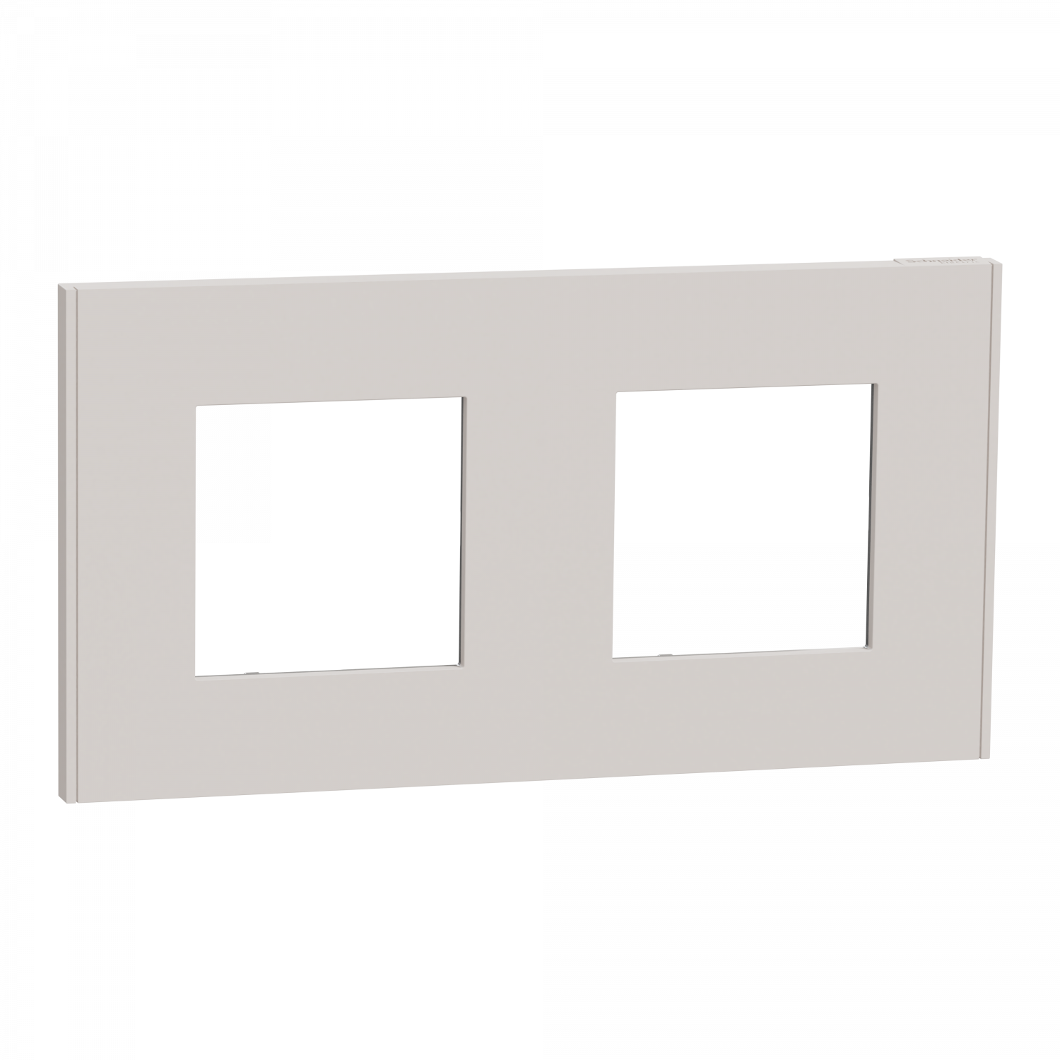 Unica Déco Essentielle - Plaque de finition - Gris pierre - 2 postes horiz vert