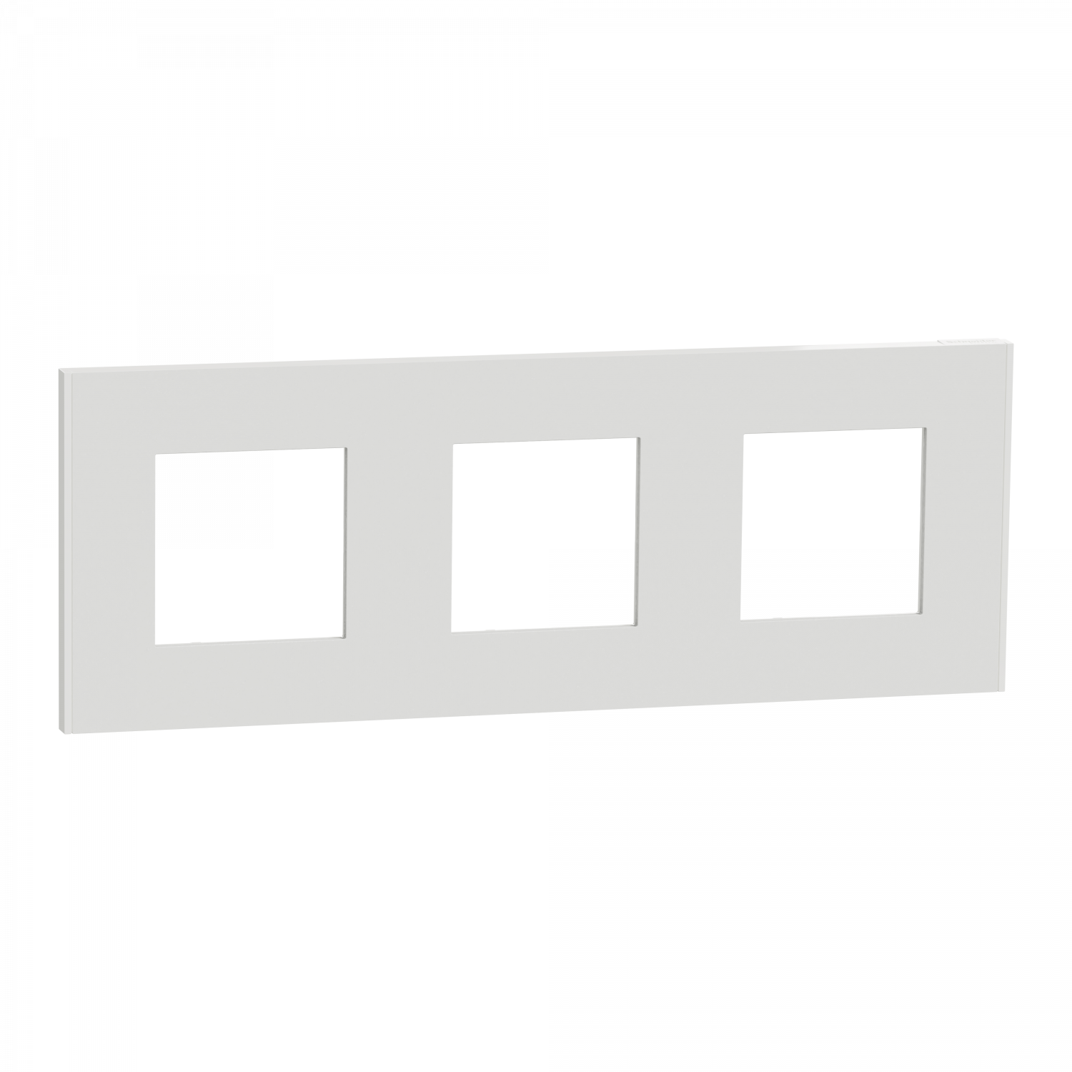 Unica Déco Essentielle - Plaque de finition - Blanc - 3 postes horiz vert