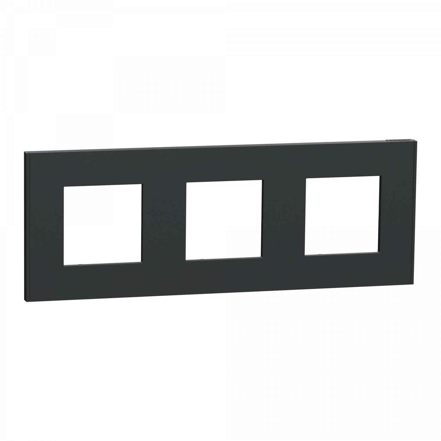 Unica Déco Essentielle - Plaque de finition - Anthracite - 3 postes horiz vert