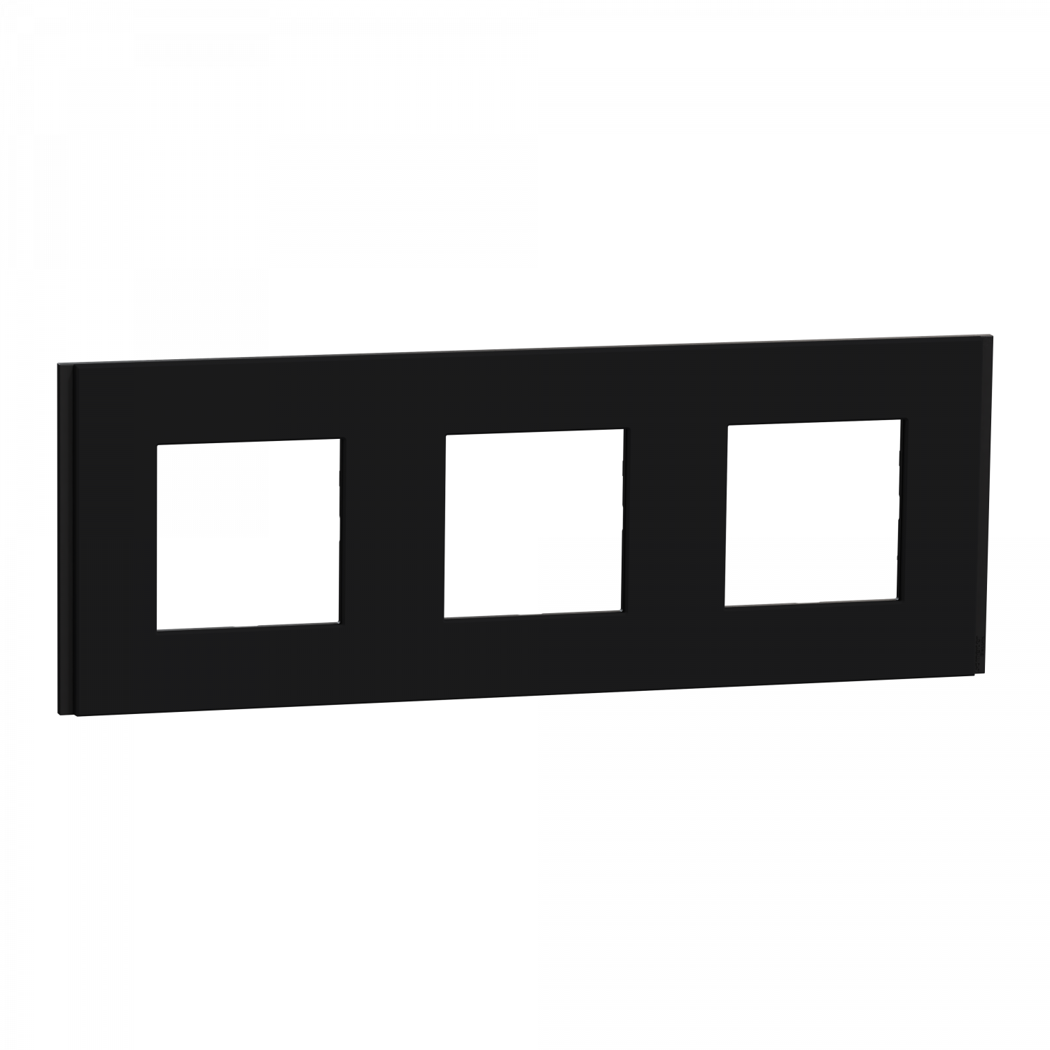 Unica Déco Signature - Plaque de finition - Gomme noire - 3P horiz vert