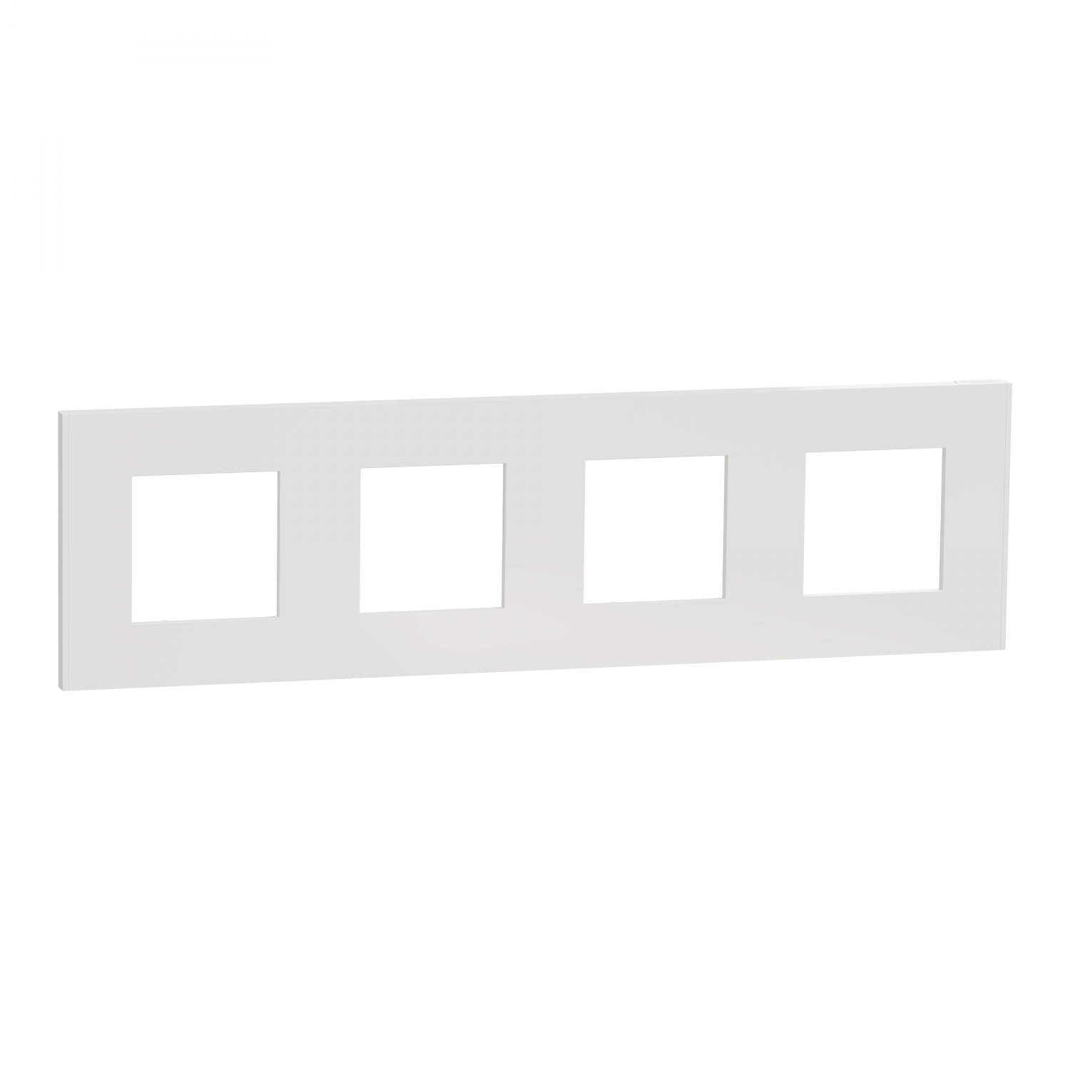 Unica Déco Essentielle - Plaque de finition - Blanc - 4 postes horiz vert