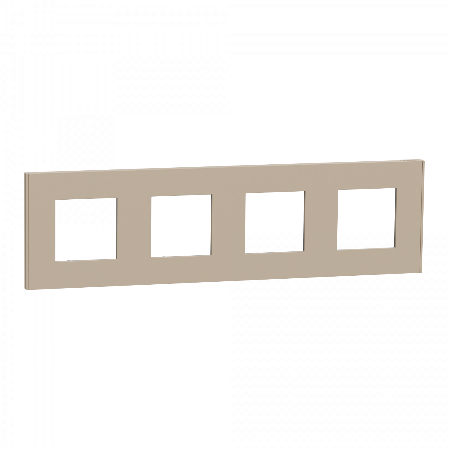 Unica Déco Essentielle - Plaque de finition - Taupe - 4 postes horiz vert