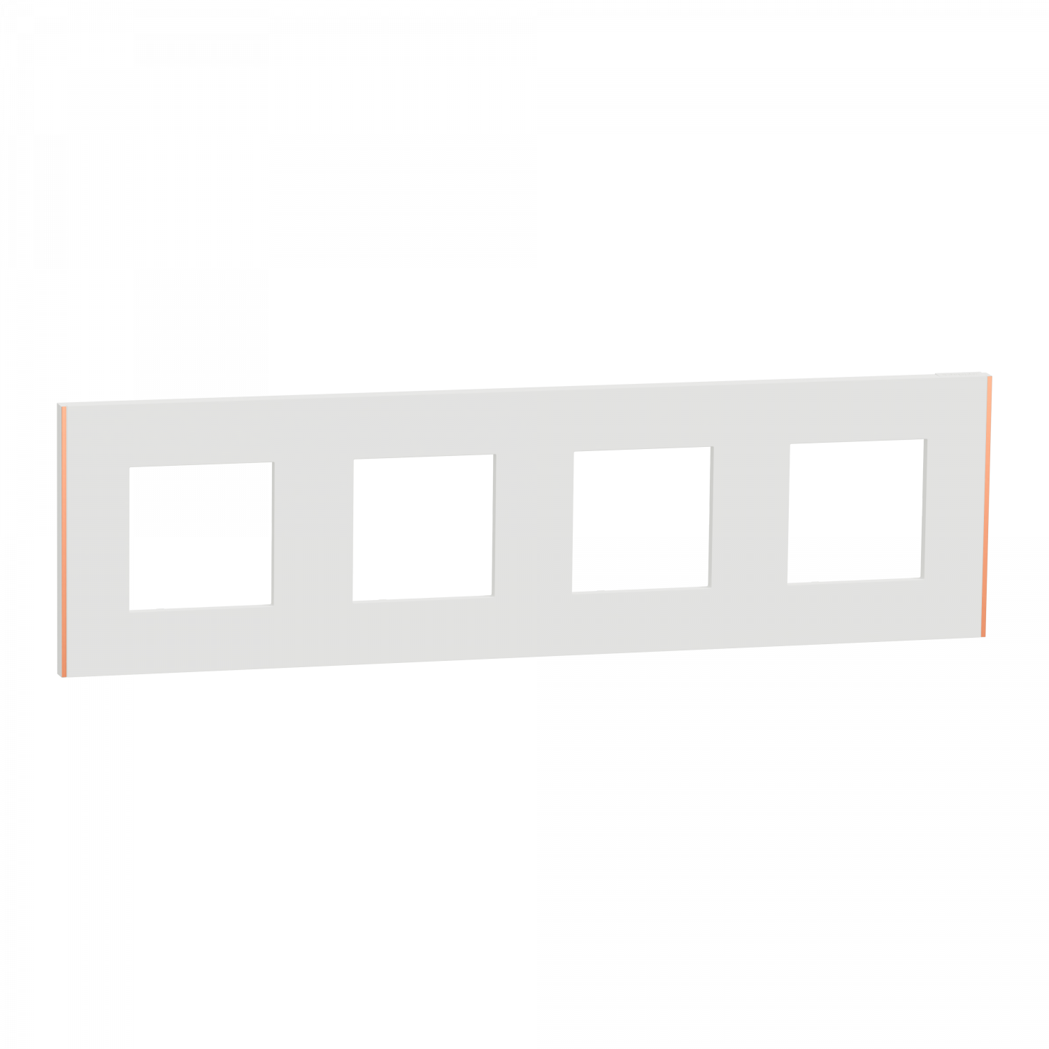 Unica Déco Subtile - Plaque de finition - Blanc liseré cuivre - 4P horiz vert