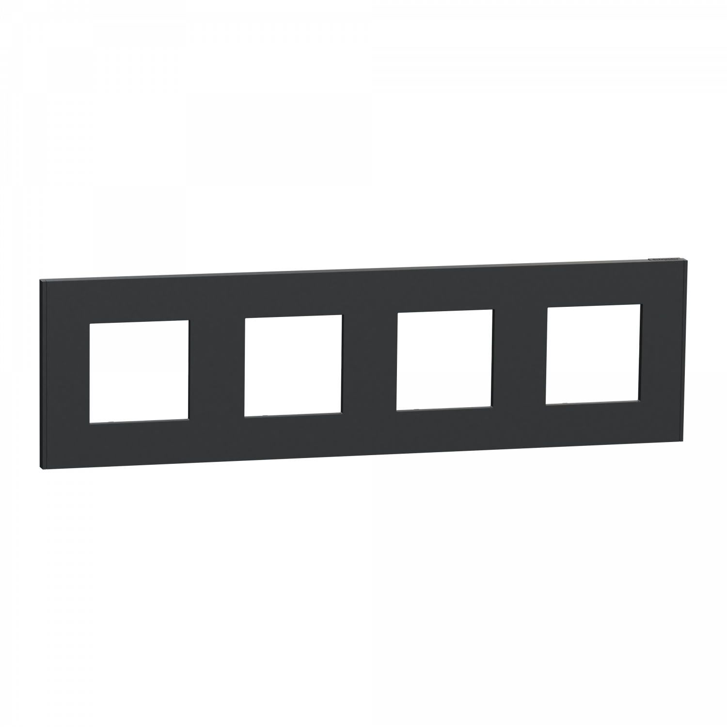 Unica Déco Essentielle - Plaque de finition - Anthracite - 4 postes horiz vert