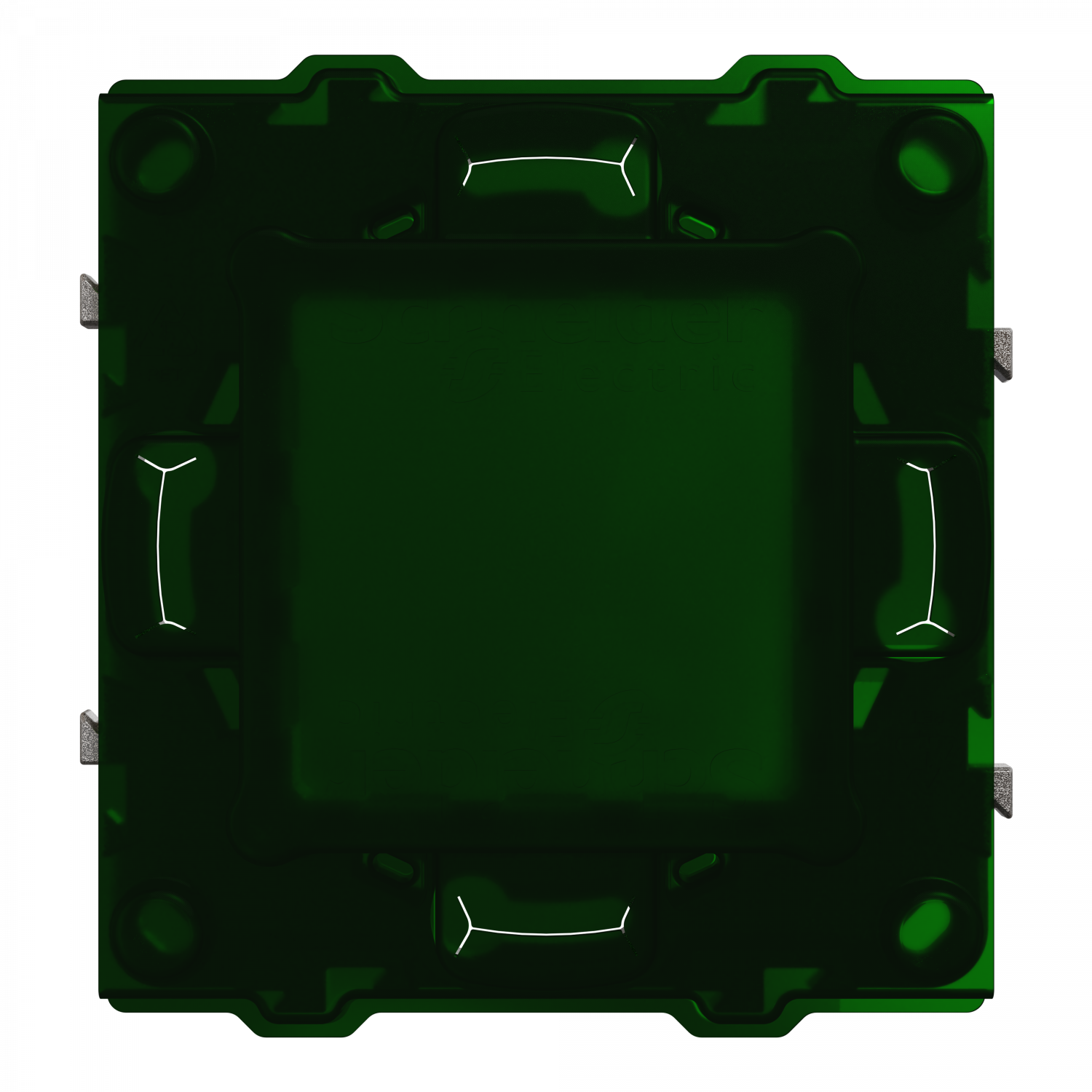 Unica - lot de 100 supports de fixation plastique - 1 poste