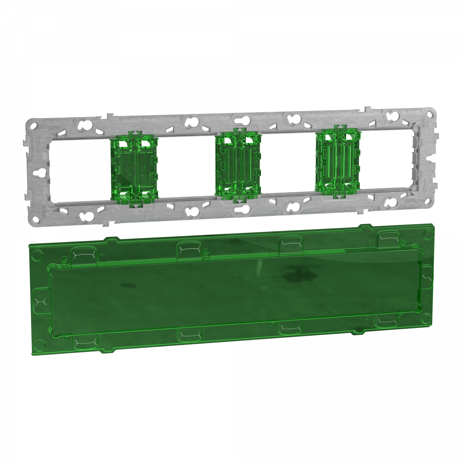 Unica - support de fixation 10 mod / 4 postes + protection de chantier - zamac