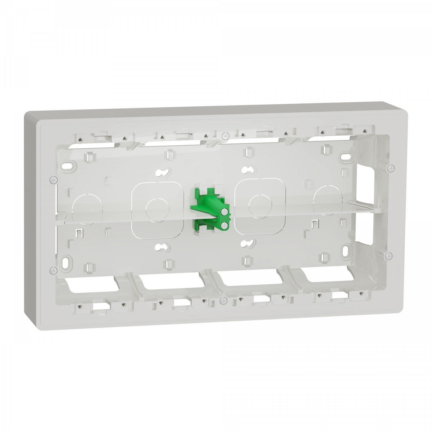 Unica - boîte de concentration saillie - 2 rang de 10 mod - Blanc anti - à compl