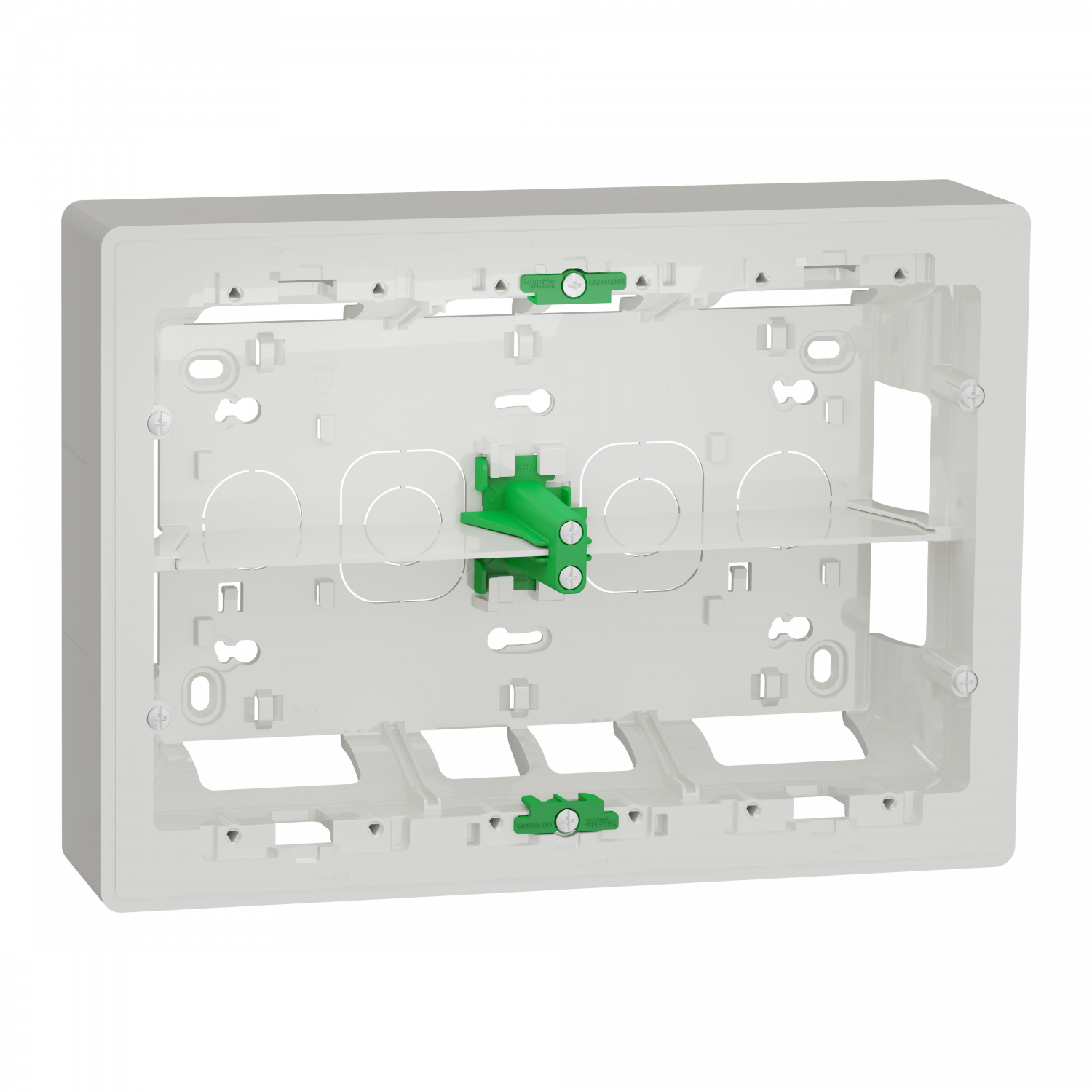 Unica - boîte de concentration saillie - 2 rang de 8 mod - Blanc anti - à compl