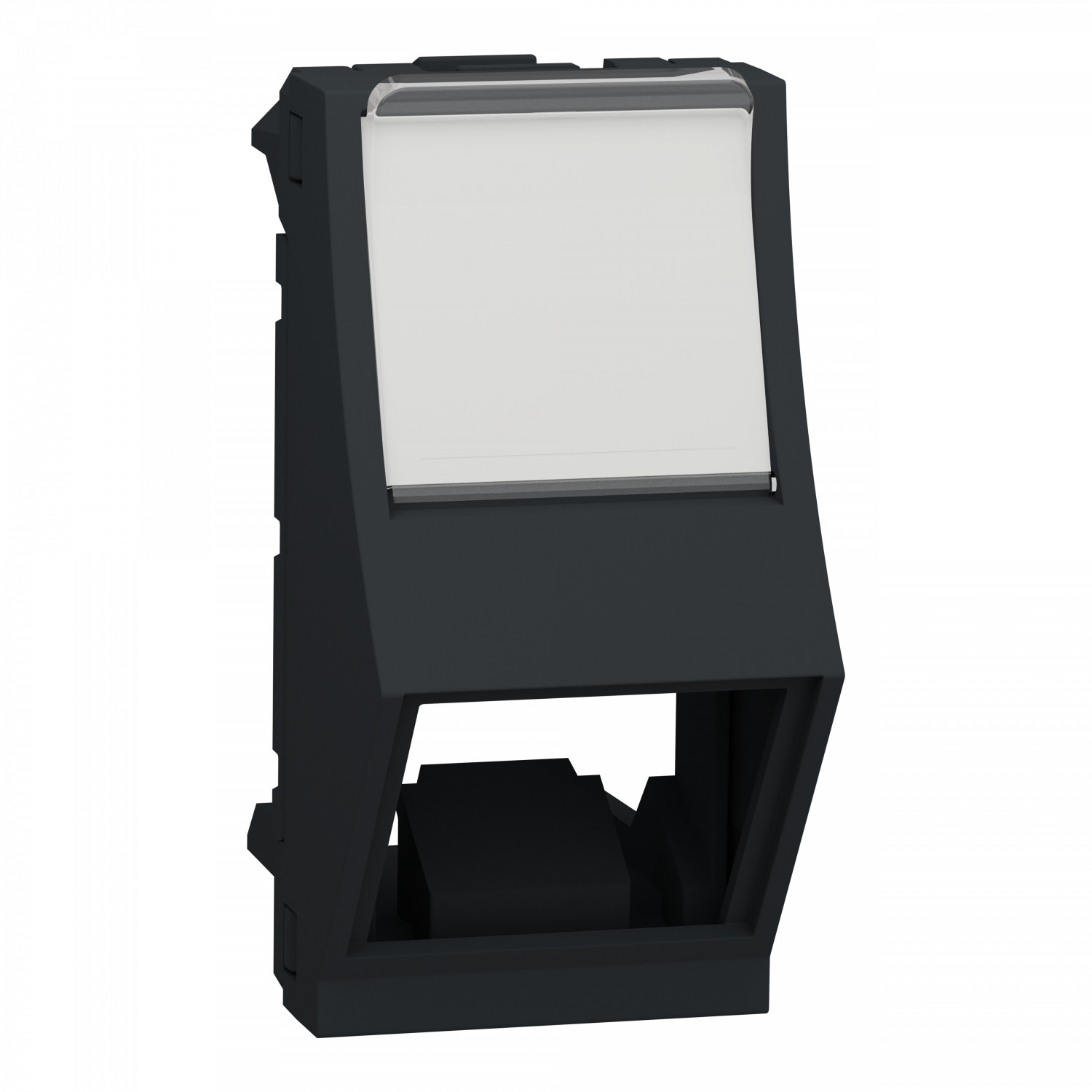 Unica - prise pour 1 RJ45 S-One incliné - 1 mod - Anthracite - méca seul