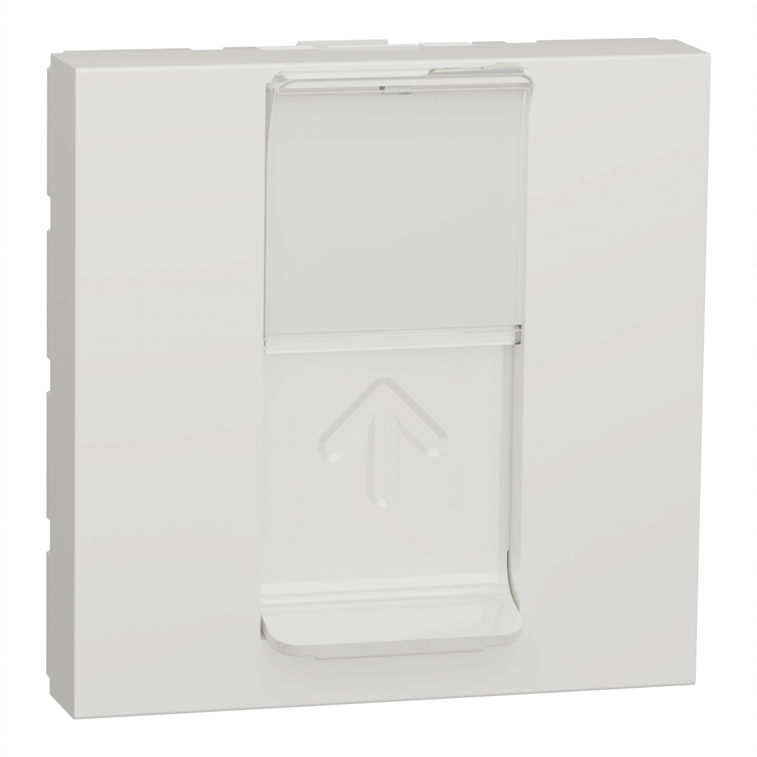 Unica - prise pour 1 RJ45 S-One - spéciale goulotte - 2 mod - Blanc - méca seul