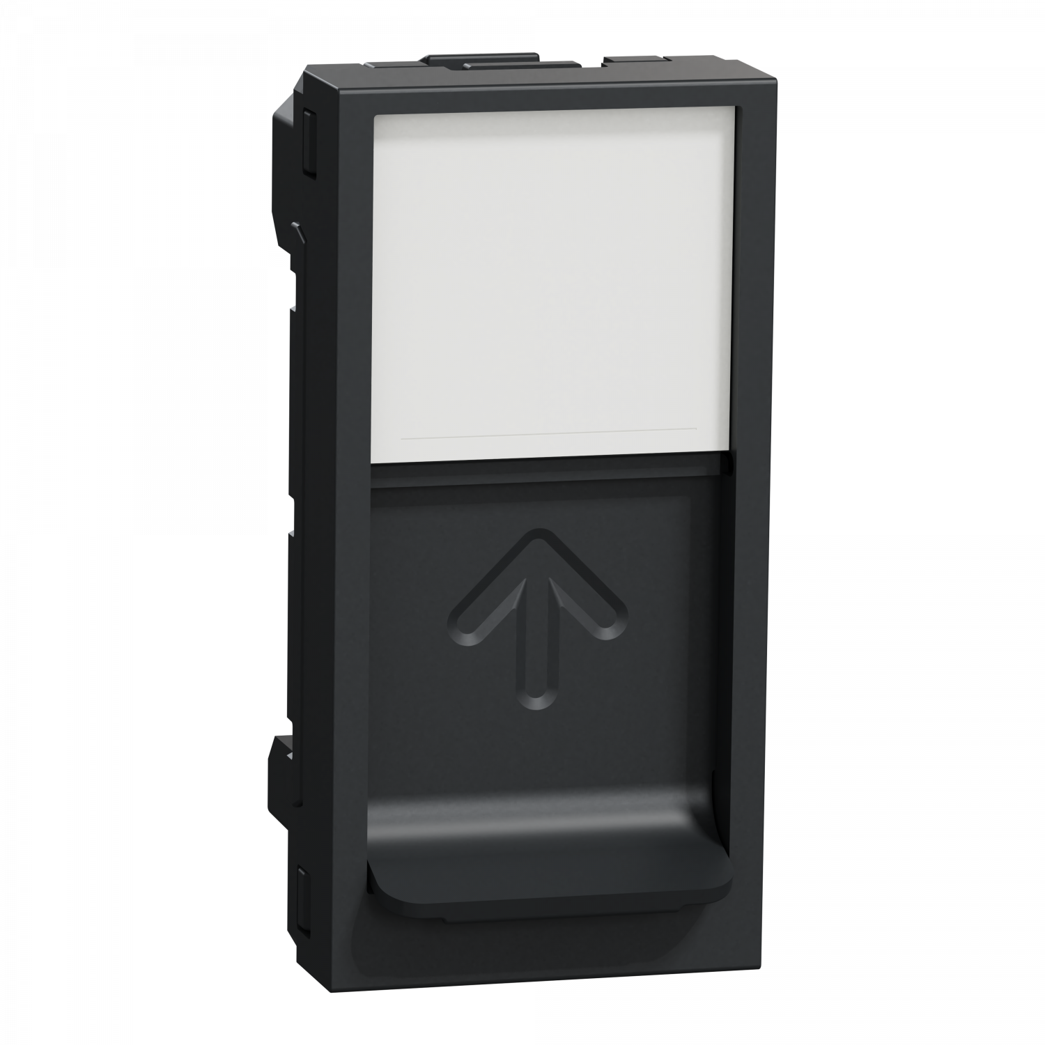 Unica - prise pour 1 RJ45 Keystone/Systimax - 1 mod - Anthracite - méca seul