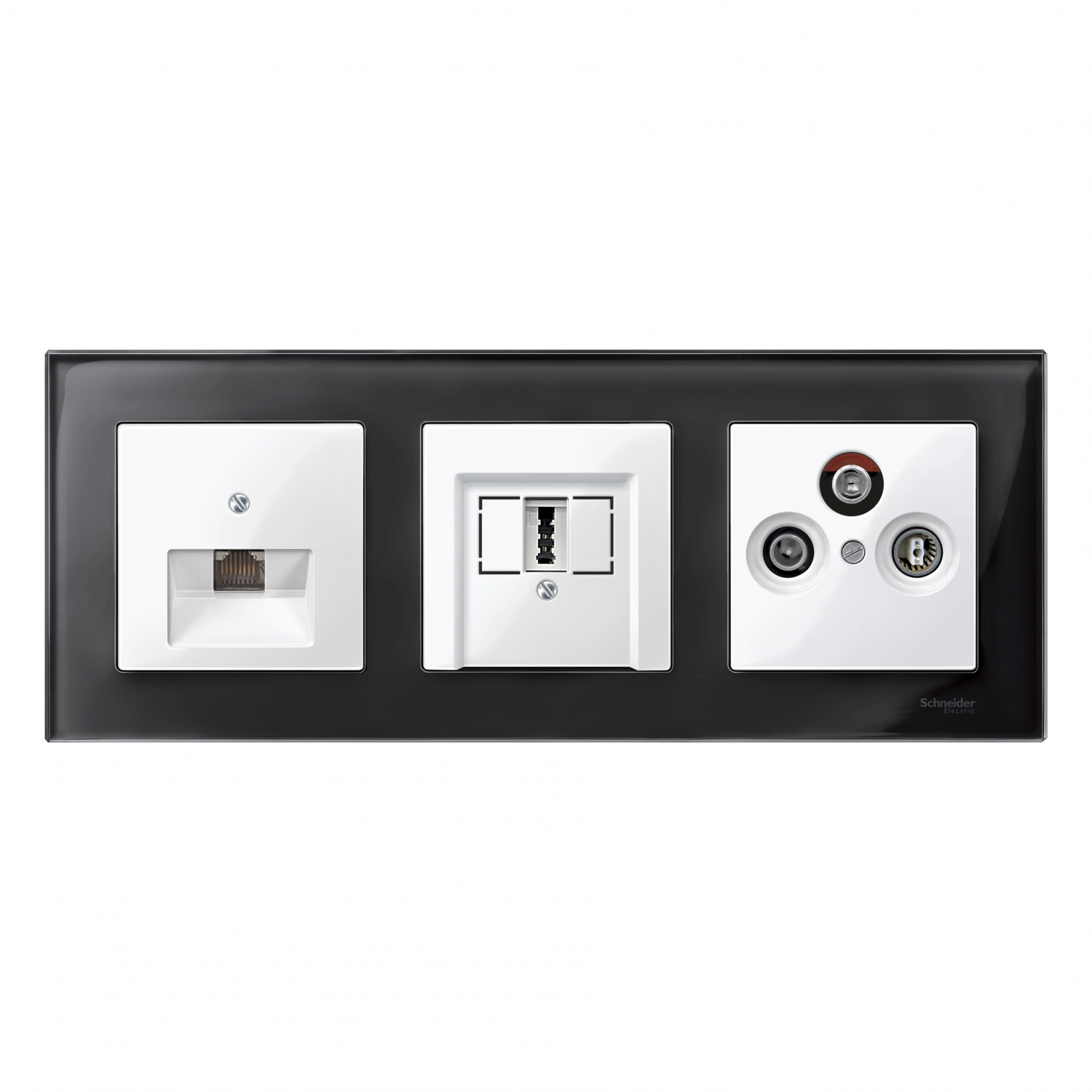 Merten M-Plan - enjoliveur pour prise télévision TV+FM - blanc polaire brill.