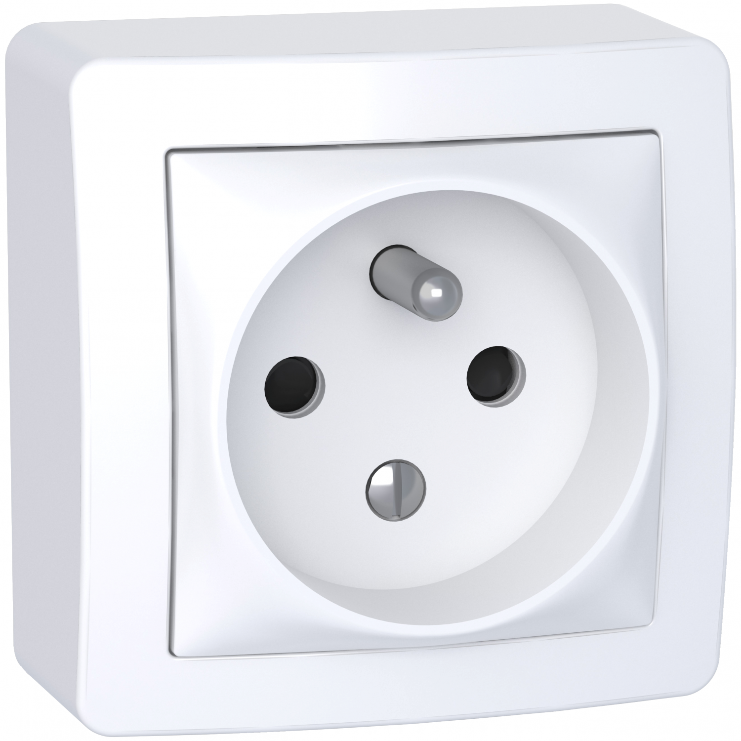 Alréa - prise de courant - 2P+T - complet - blanc polaire