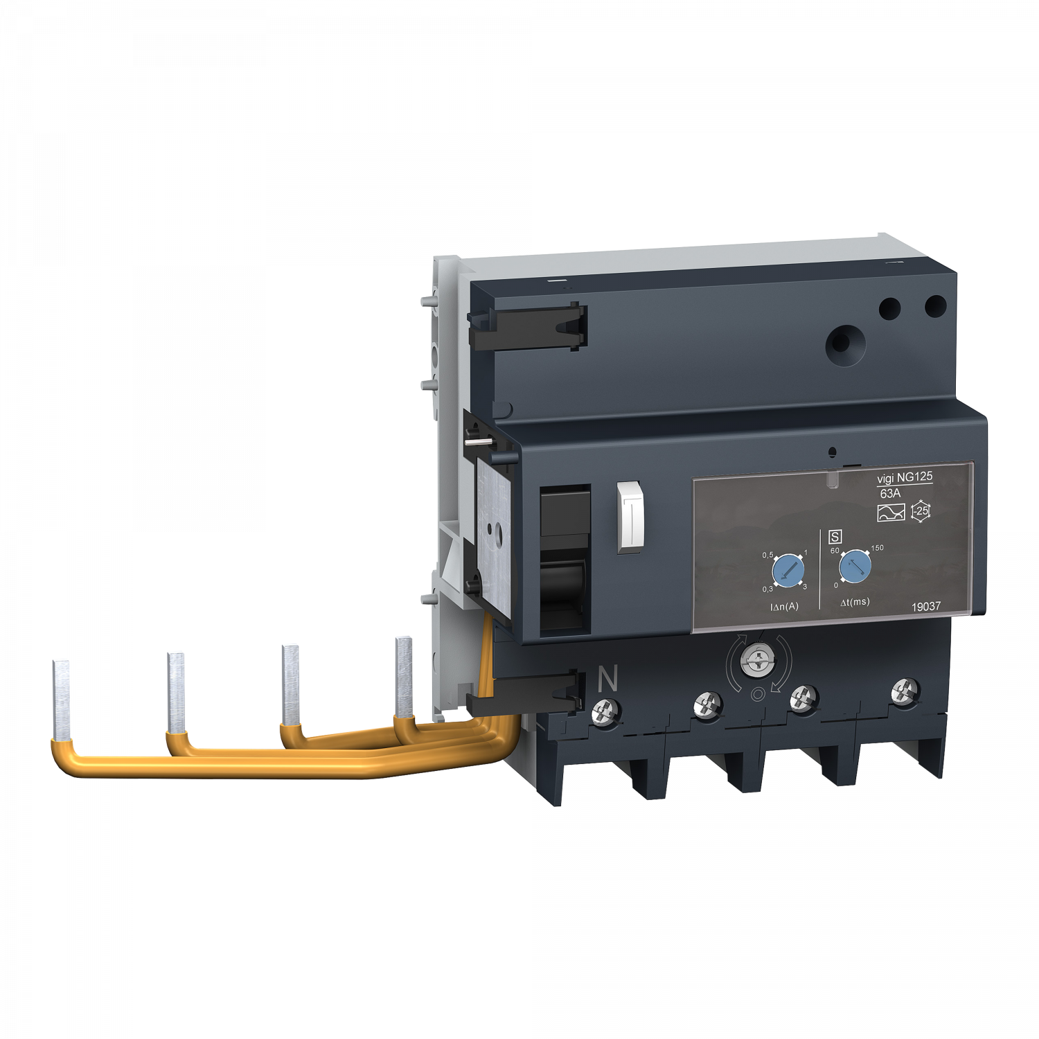 Acti9 Vigi NG125 - Bloc diff. 400Vca (Ph/Ph) - 4P - 63A - 300/3000mA - Type A