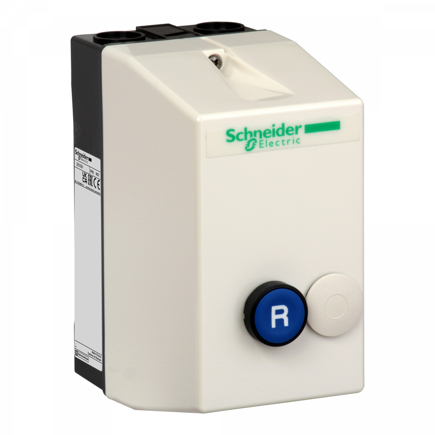 TeSys - coffret vide - pour LE1D09 D12 - avec bouton-poussoir bleu