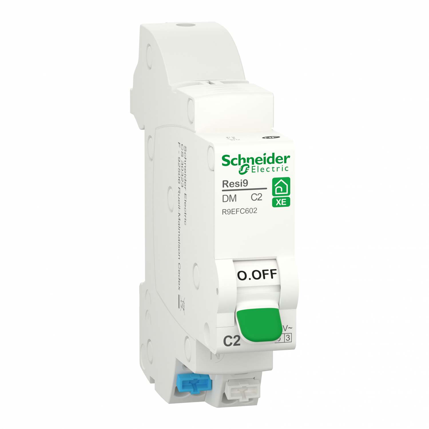 Resi9 XE - disjoncteur modulaire - 1P+N - 20A - courbe D - embrochable