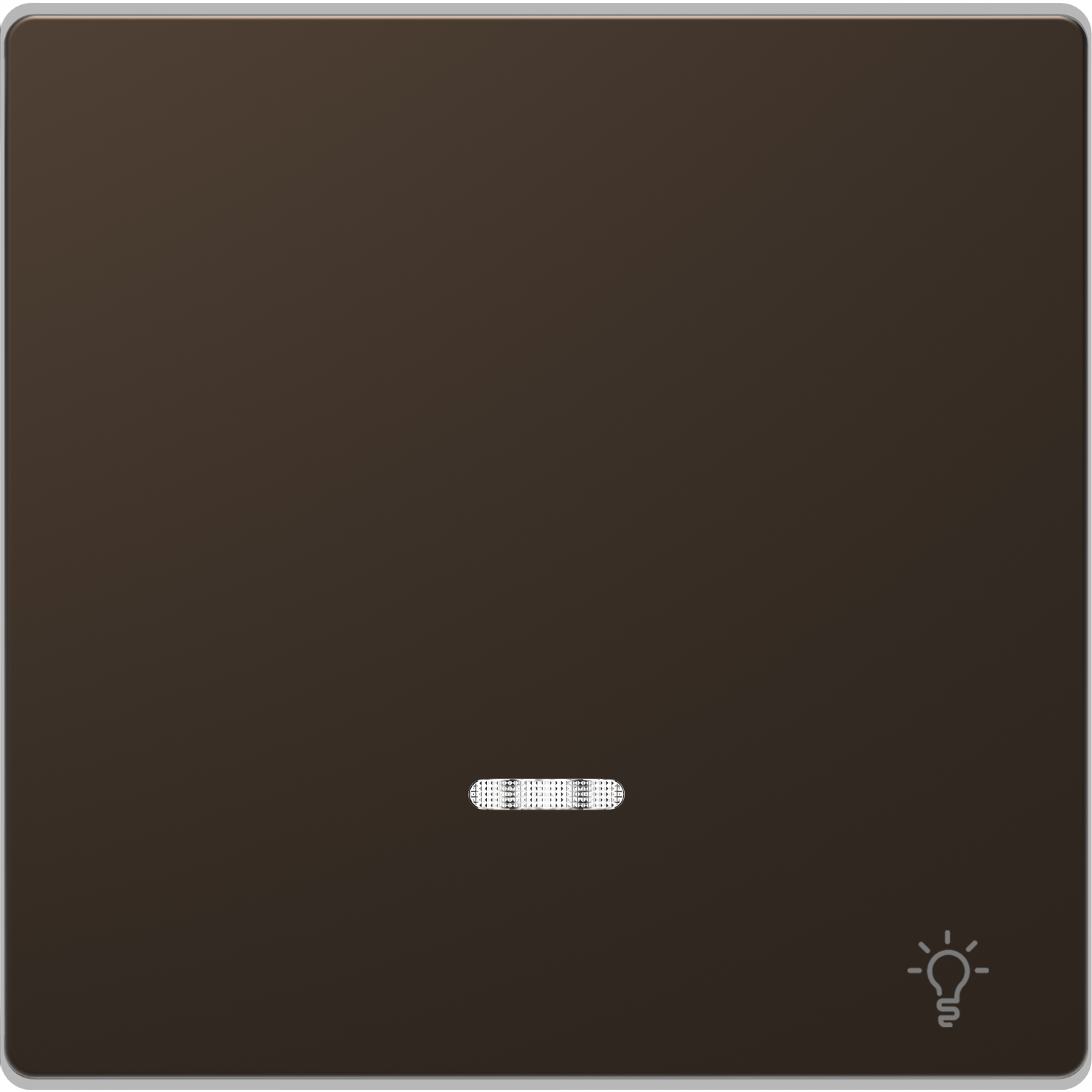 D-Life - enjoliveur pour commande simple voyant et picto lampe - métal mocca