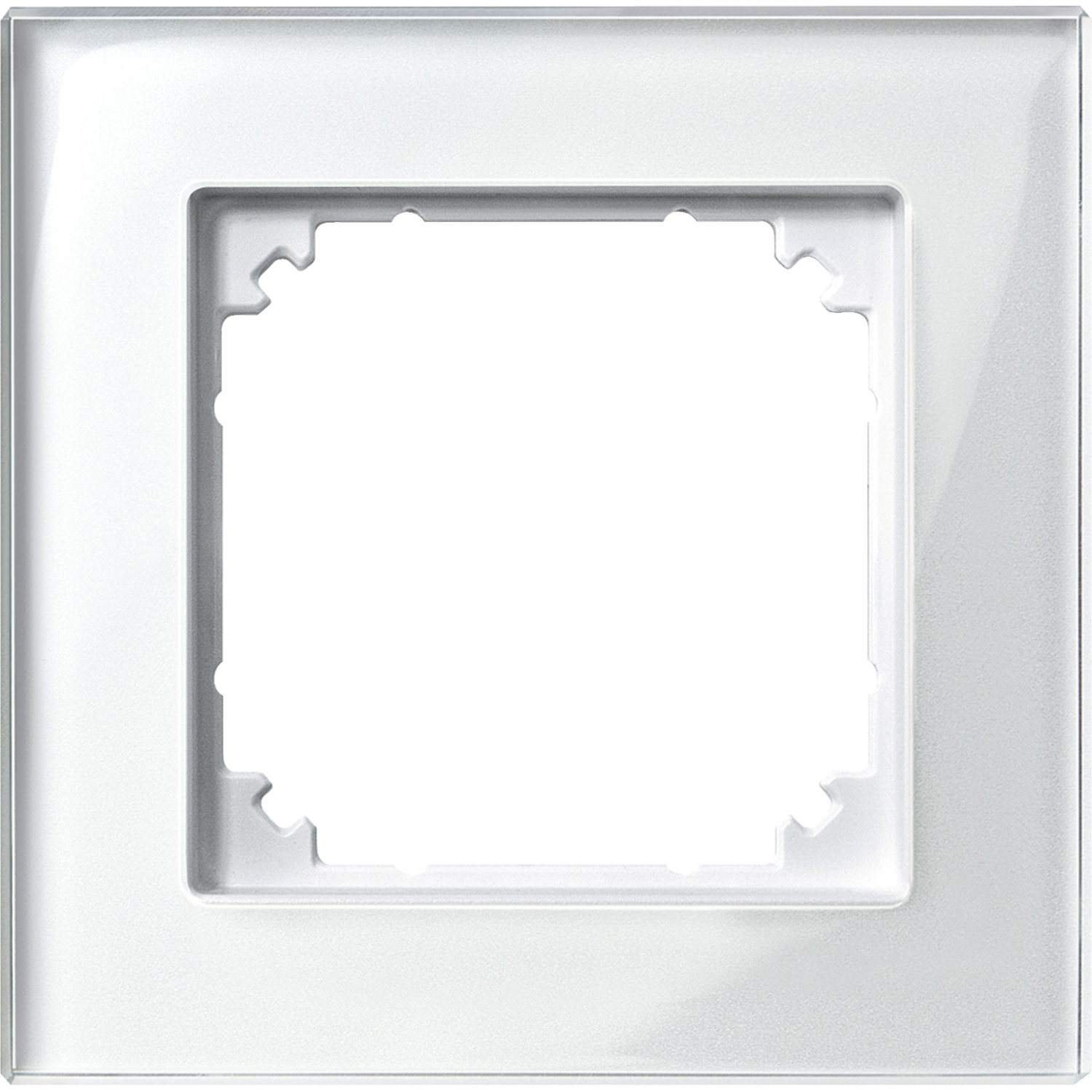 System M - M Elegance - Plaque de finition - 1 poste - verre blanc