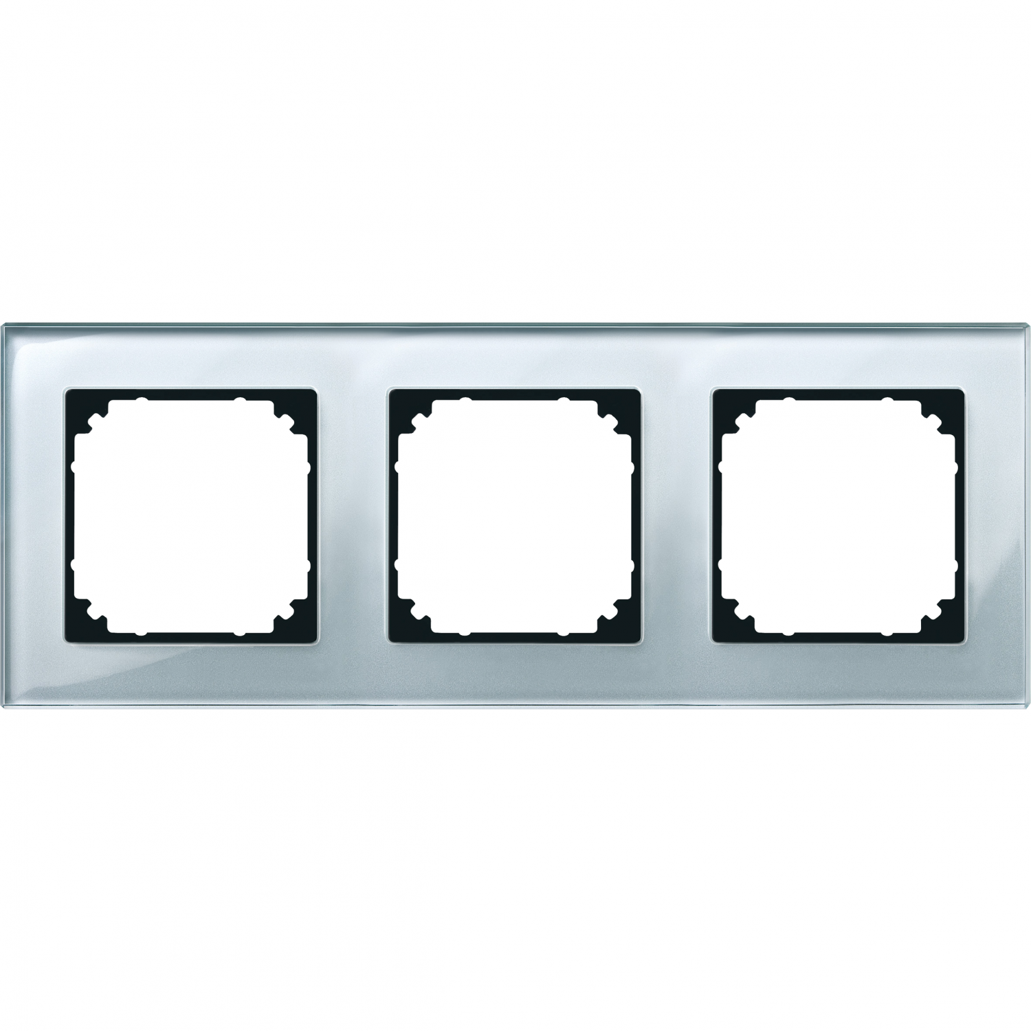 System M - M Elegance - Plaque de finition - 3 postes - verre diamant