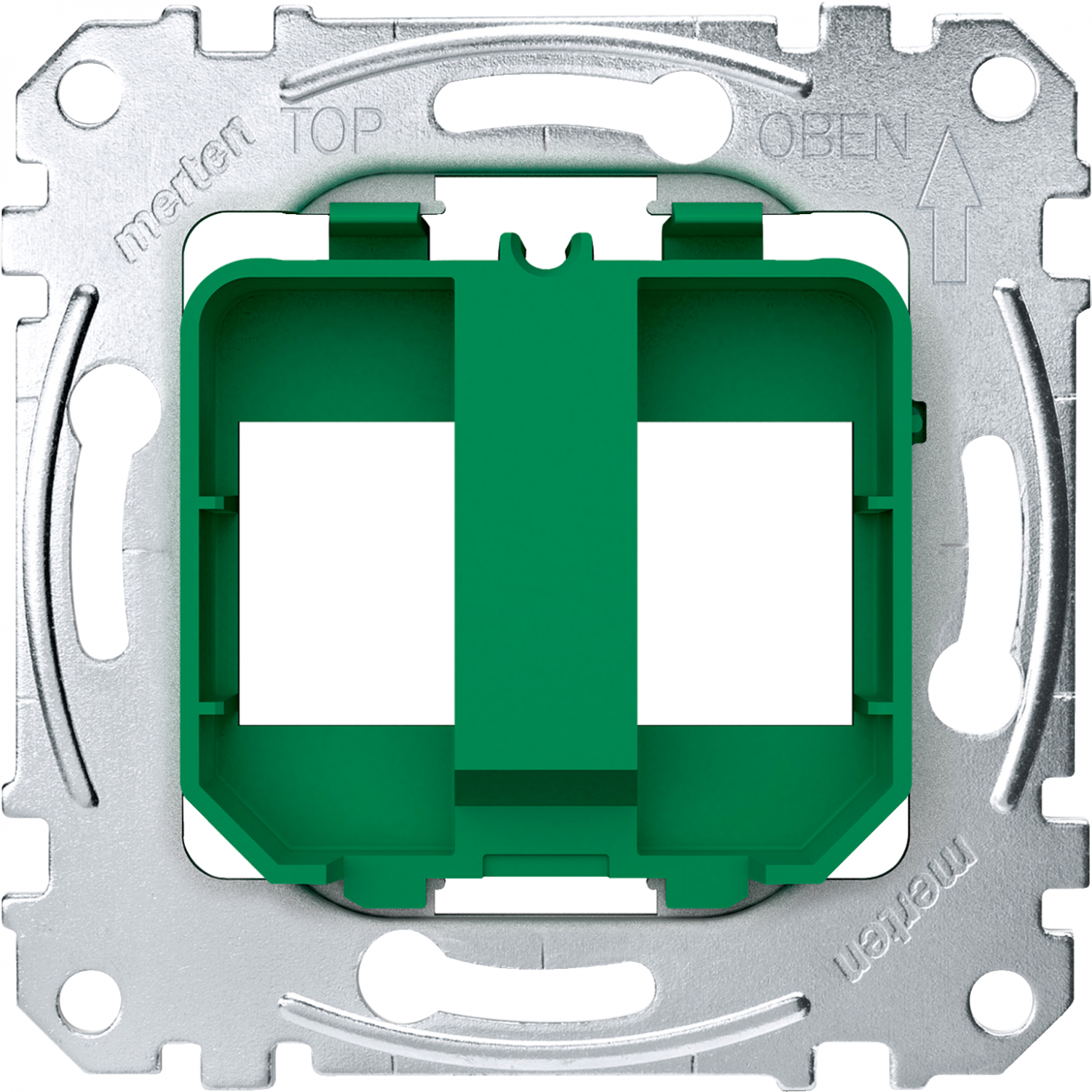D-Life - prise support double RJ45 compatible conn keystone - vert - méca seul