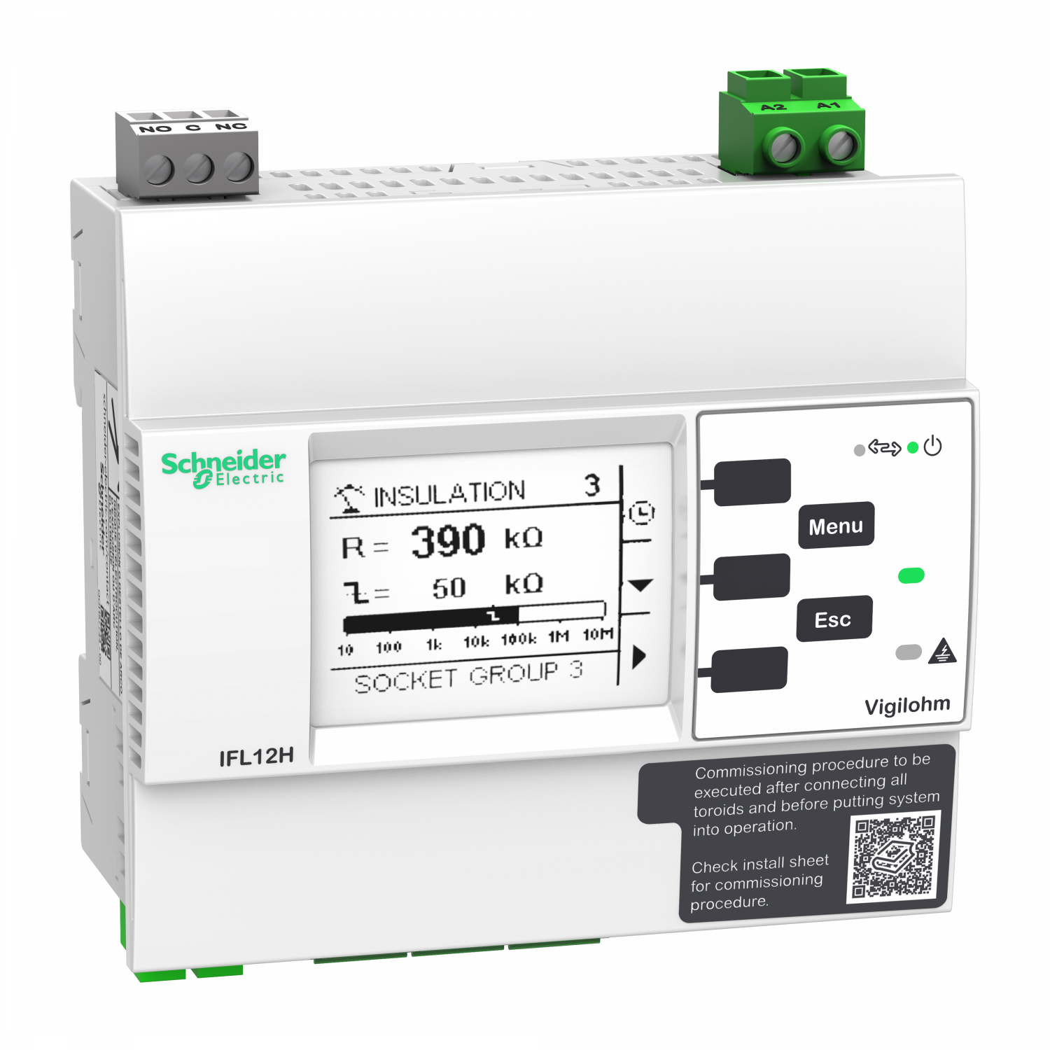 Vigilohm - localisateur auto d'isolement - 12 voies - hôpital - 110-440VCA/CC
