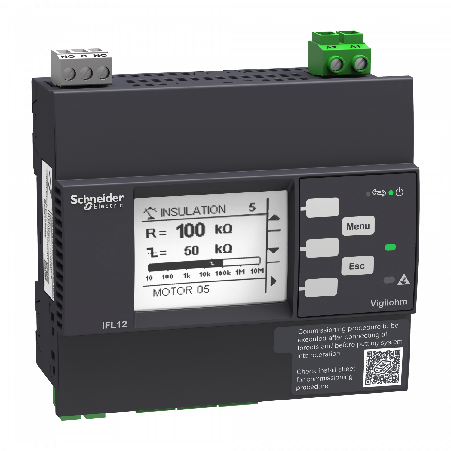 Vigilohm - localisateur auto d'isolement avancé - 12 voies - 24-48VCA/CC