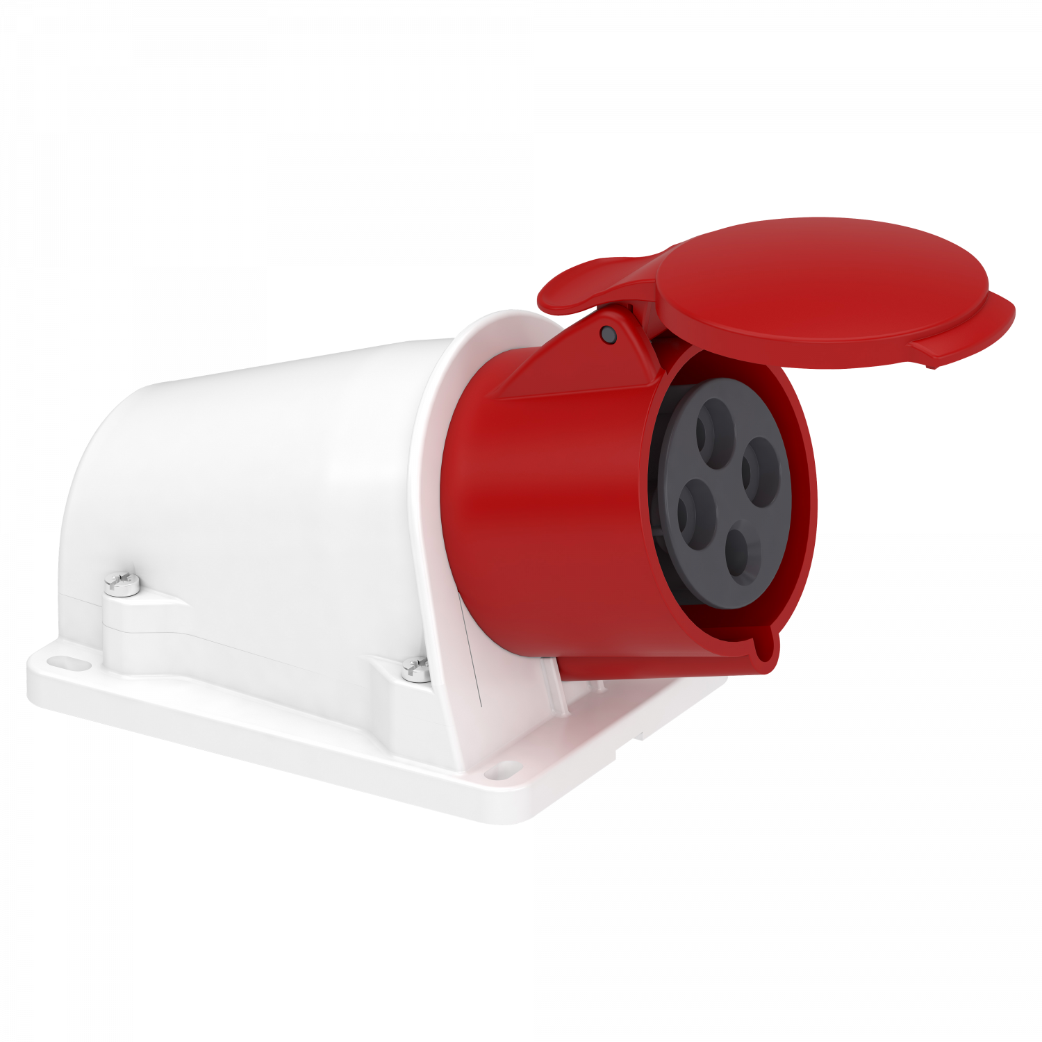 Mureva - socle de prise incliné -32 A - 3P+T - 380-415 V CA - en saillie- IP44