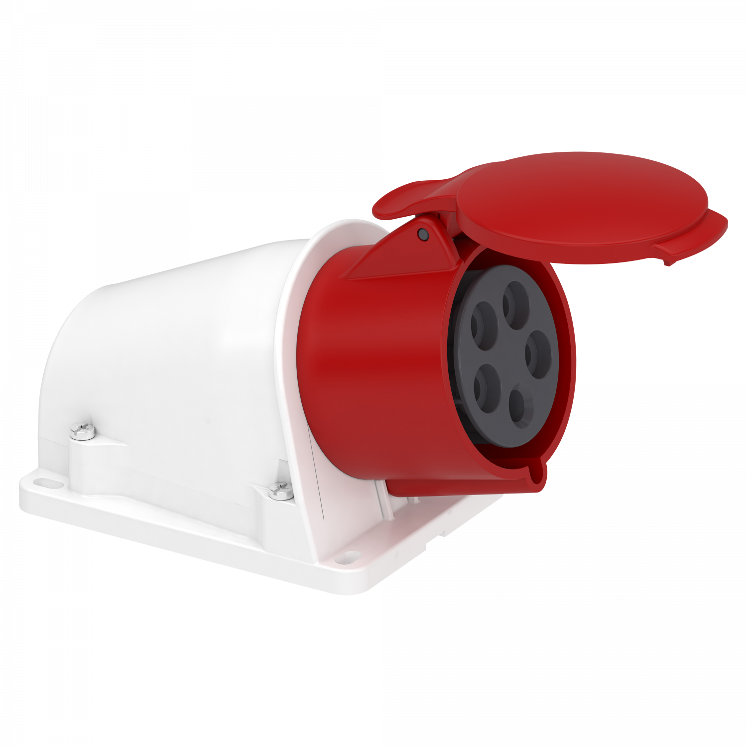 Mureva - socle de prise incliné -32 A 3P+N+T - 380-415 V CA - en saillie- IP44