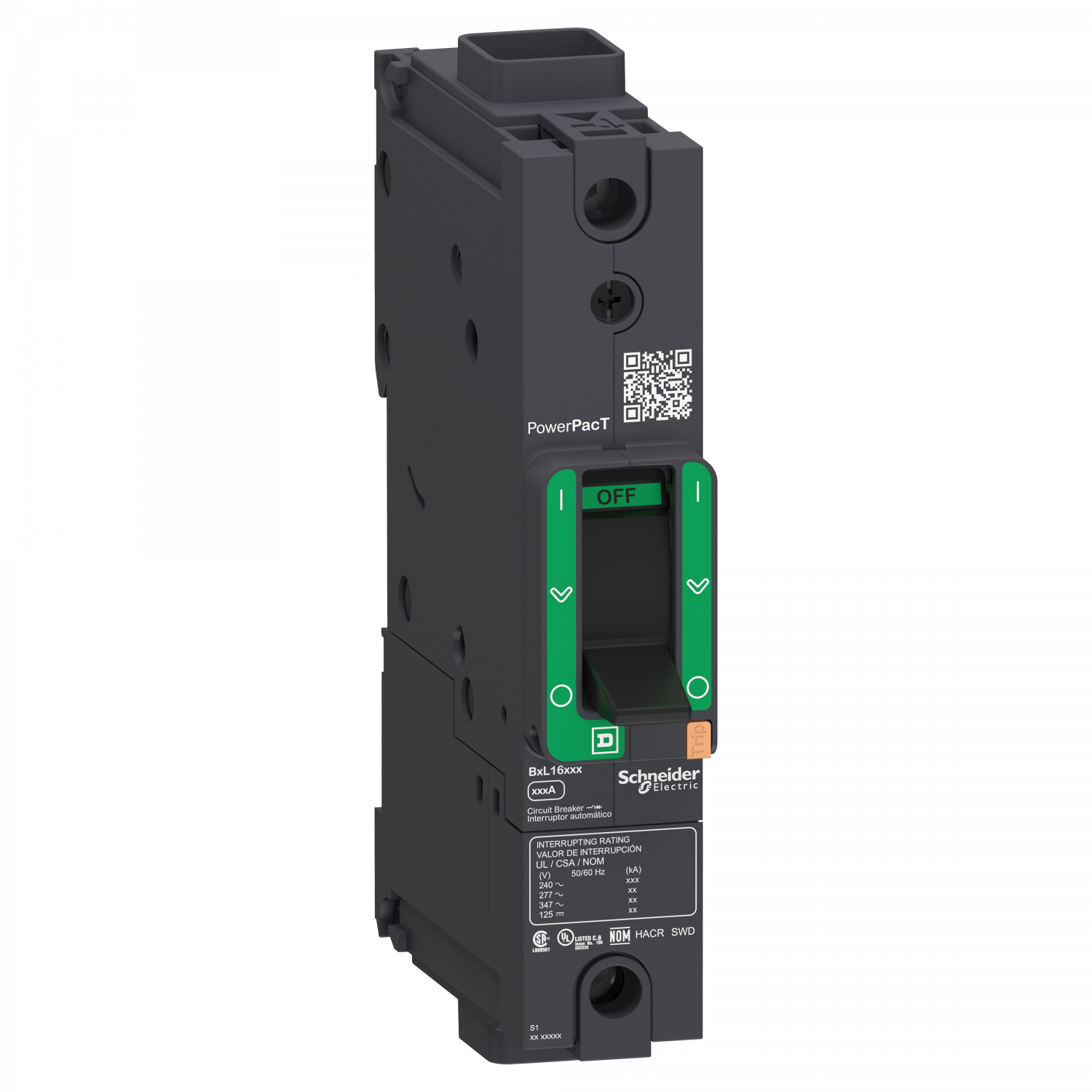 PowerPact B - disjoncteur BG - 35kA 347V - TM30D - 1P - cosse