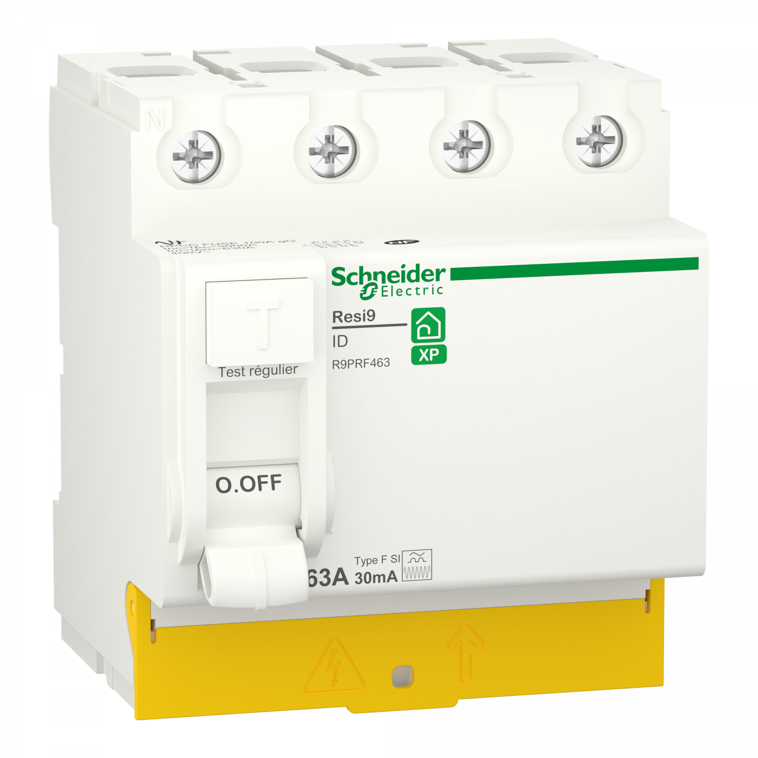 RESI9 - interrupteur différentiel - 4P - 63A - 30mA - type Fsi - peignable