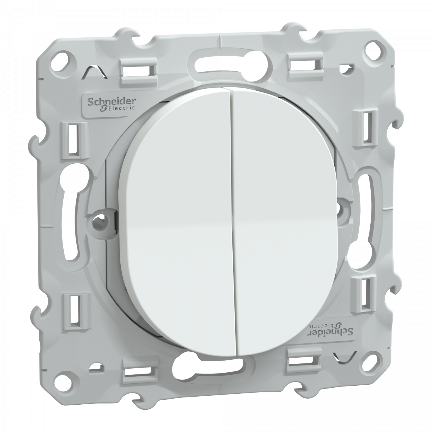 Ovalis - double va et vient - 10AX - Blanc