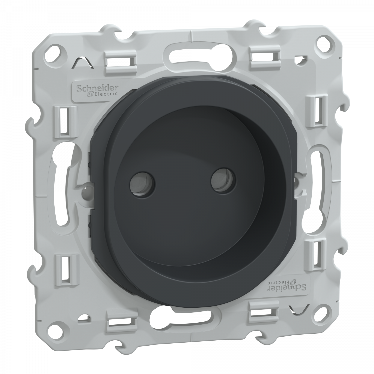 Ovalis - prise de courant à puits 2P 16A - bornes vis - Anthracite