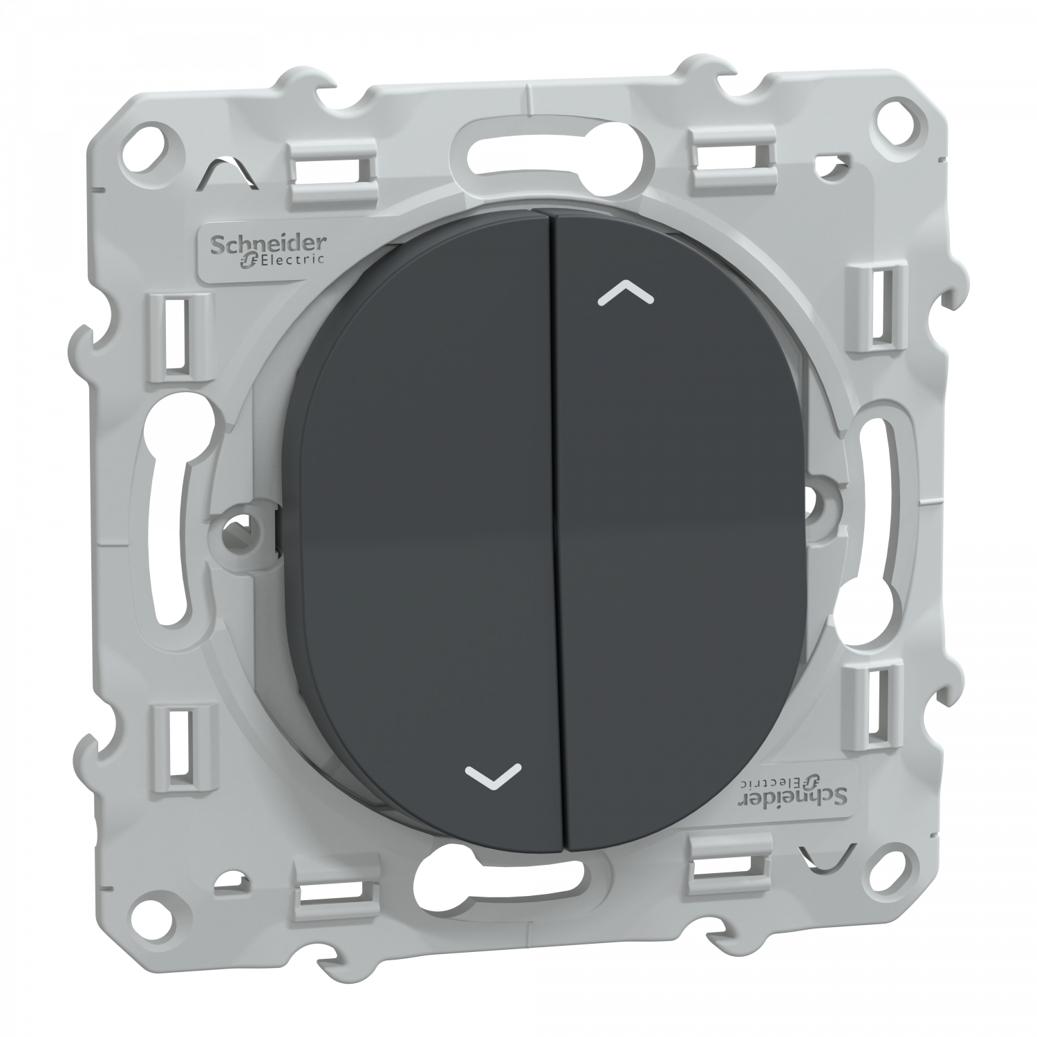 Ovalis - interrupteur 2 boutons pour volet roulant- 6AX -Anthracite