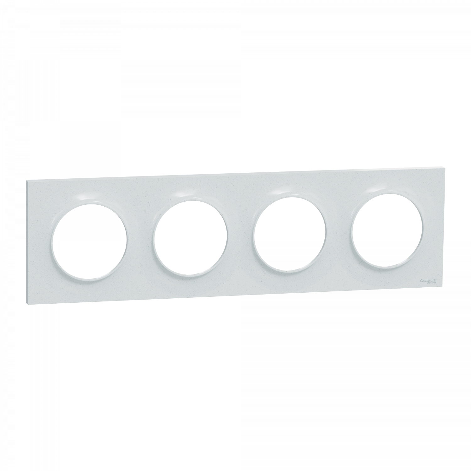 Odace Styl - plaque 4 postes horizontaux ou verticaux 71mm blanc recyclé