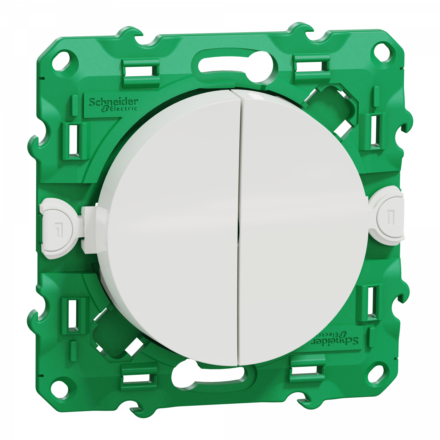 Odace sans fil sans pile - interrupteur double allumage - blanc