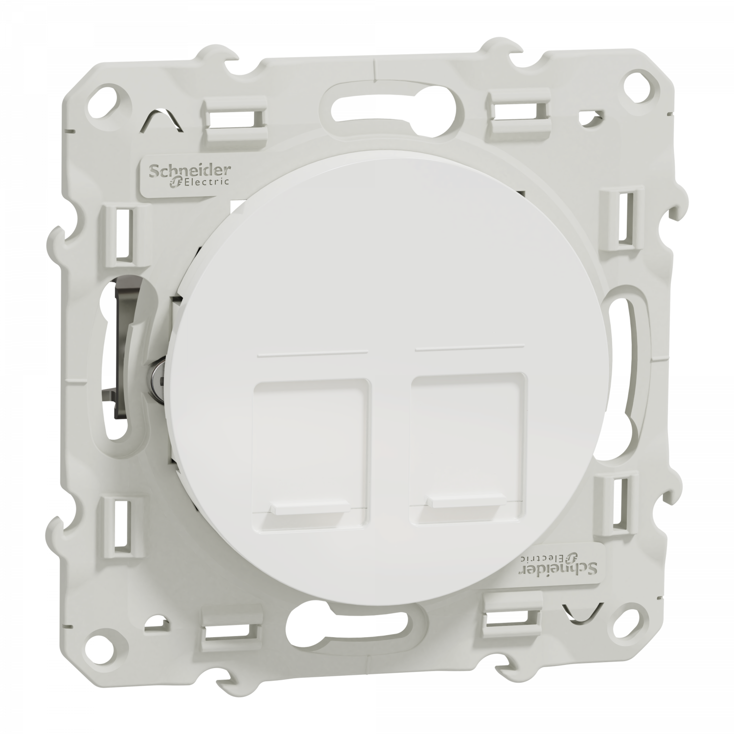 Odace - prise double RJ45 cat.6 STP - grade 2TV min à grade 3TV - blanc