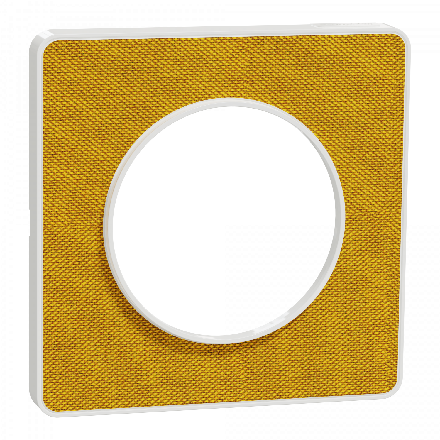 Odace Touch - plaque 1 poste Kvadrat ocre avec liseré blanc