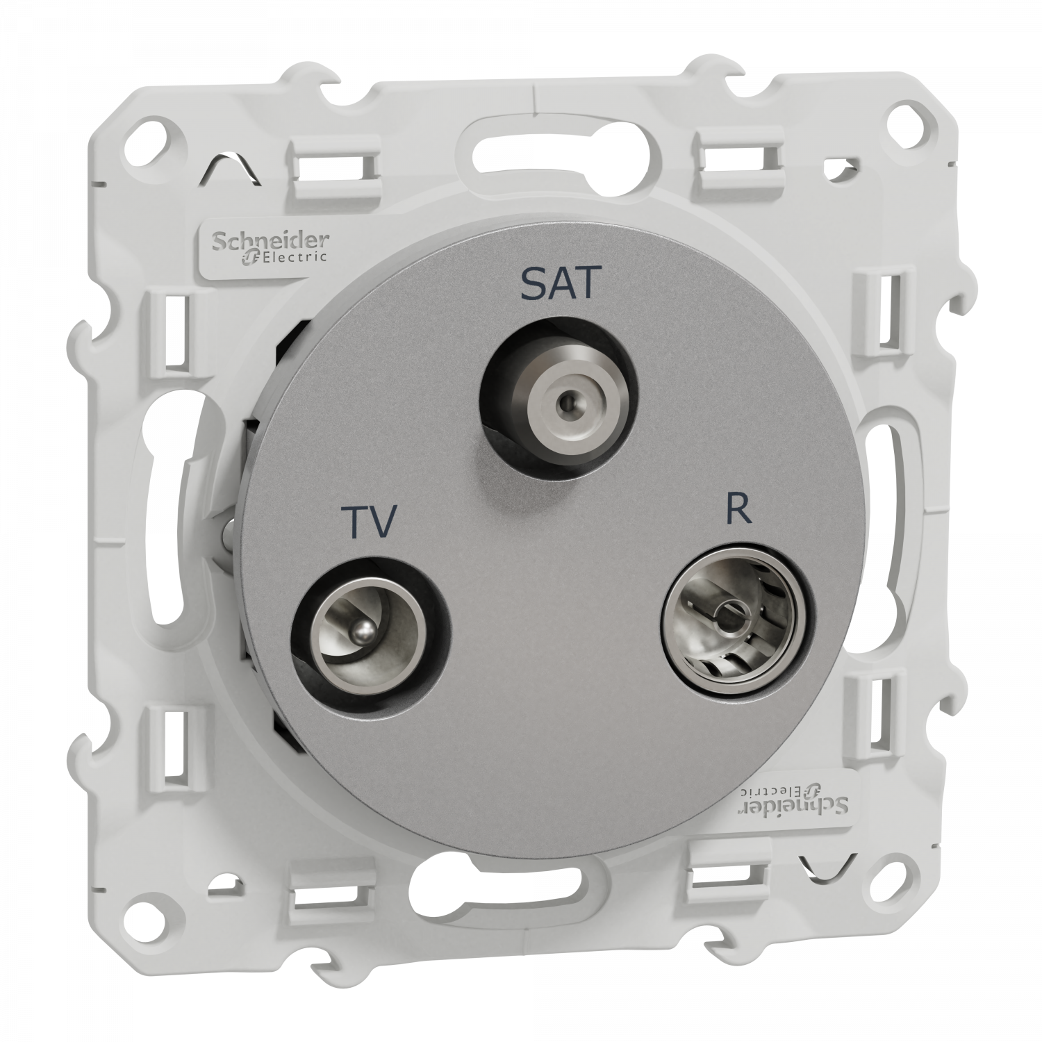Odace - prise TV/FM/SAT - aluminium - 1 entrée