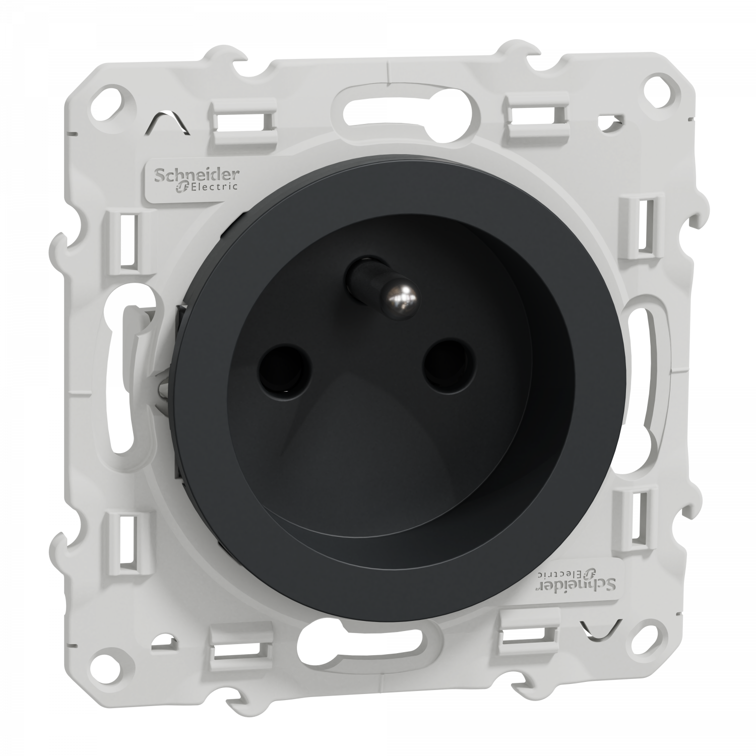 Odace - prise de courant 2P+T - anth. - à vis - 4 connexions rapides par pôle