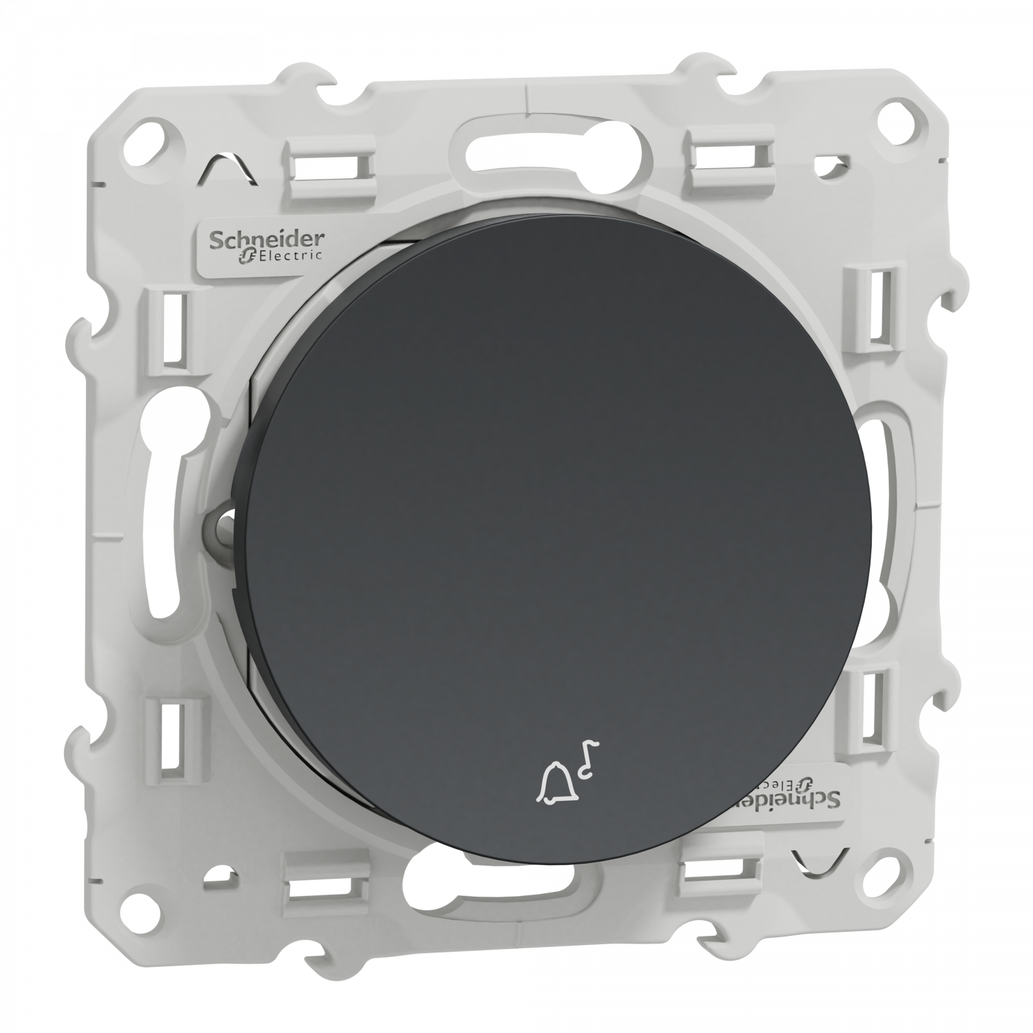 Odace - poussoir à fermeture - anthracite - 10A