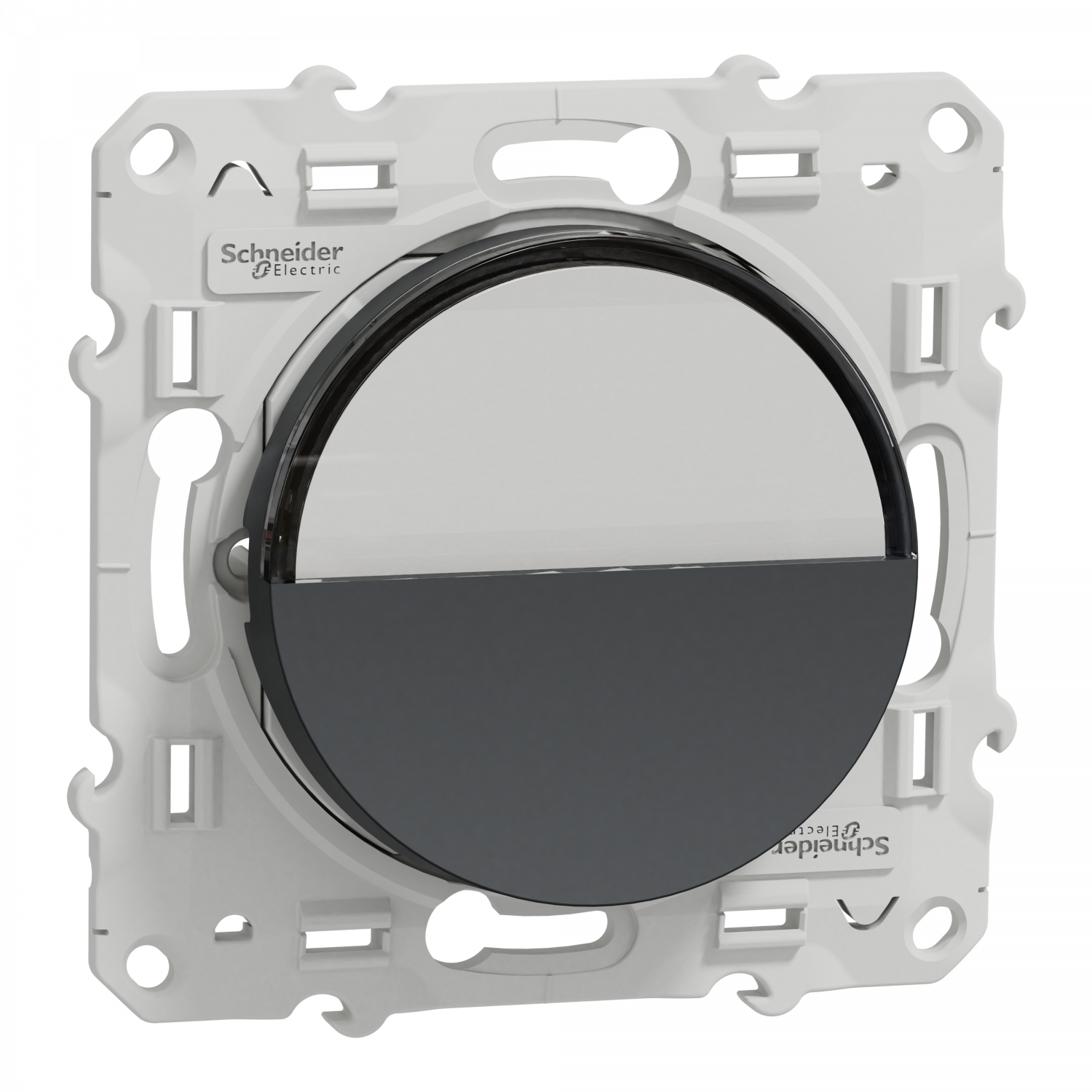 Odace - poussoir avec porte-étiquette anthracite