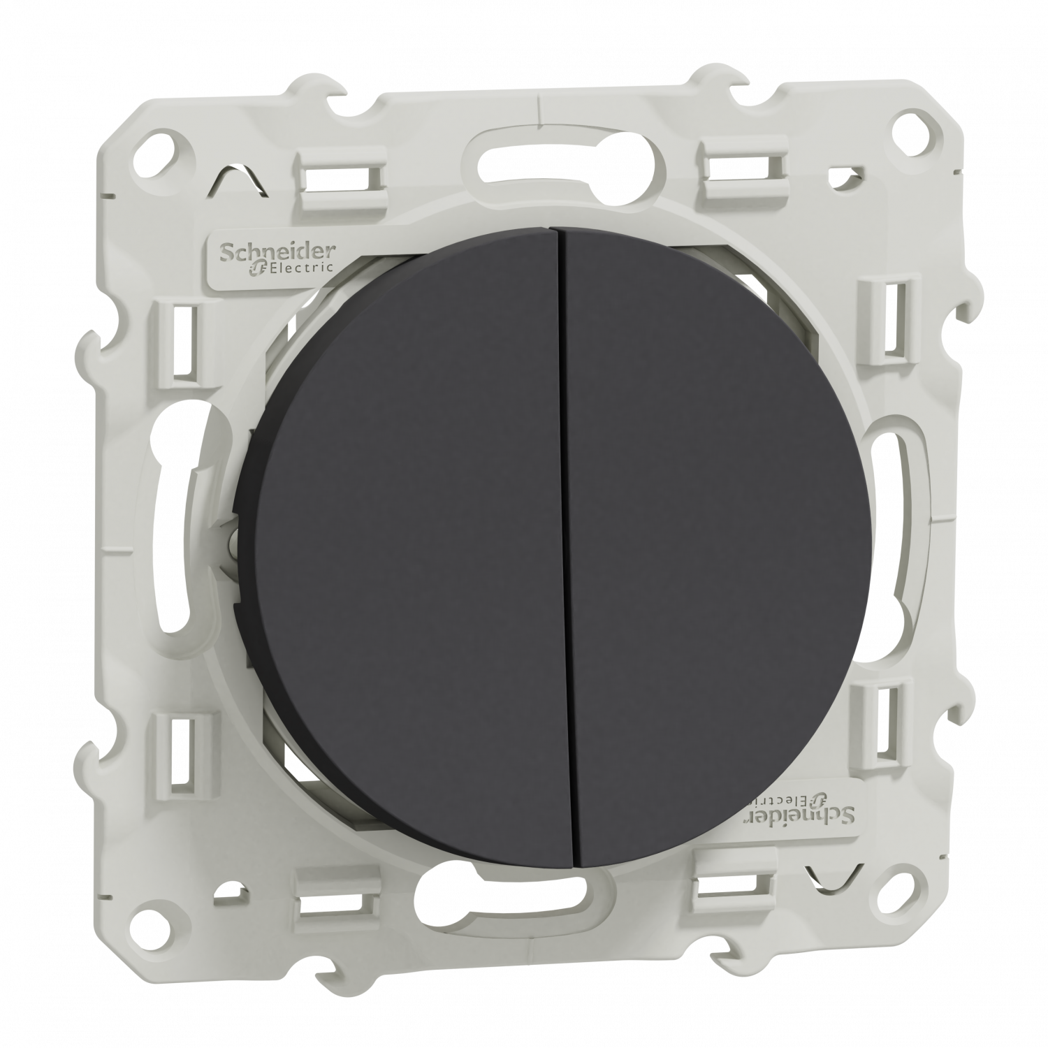 Odace - va-et-vient + poussoir anthracite - 10A