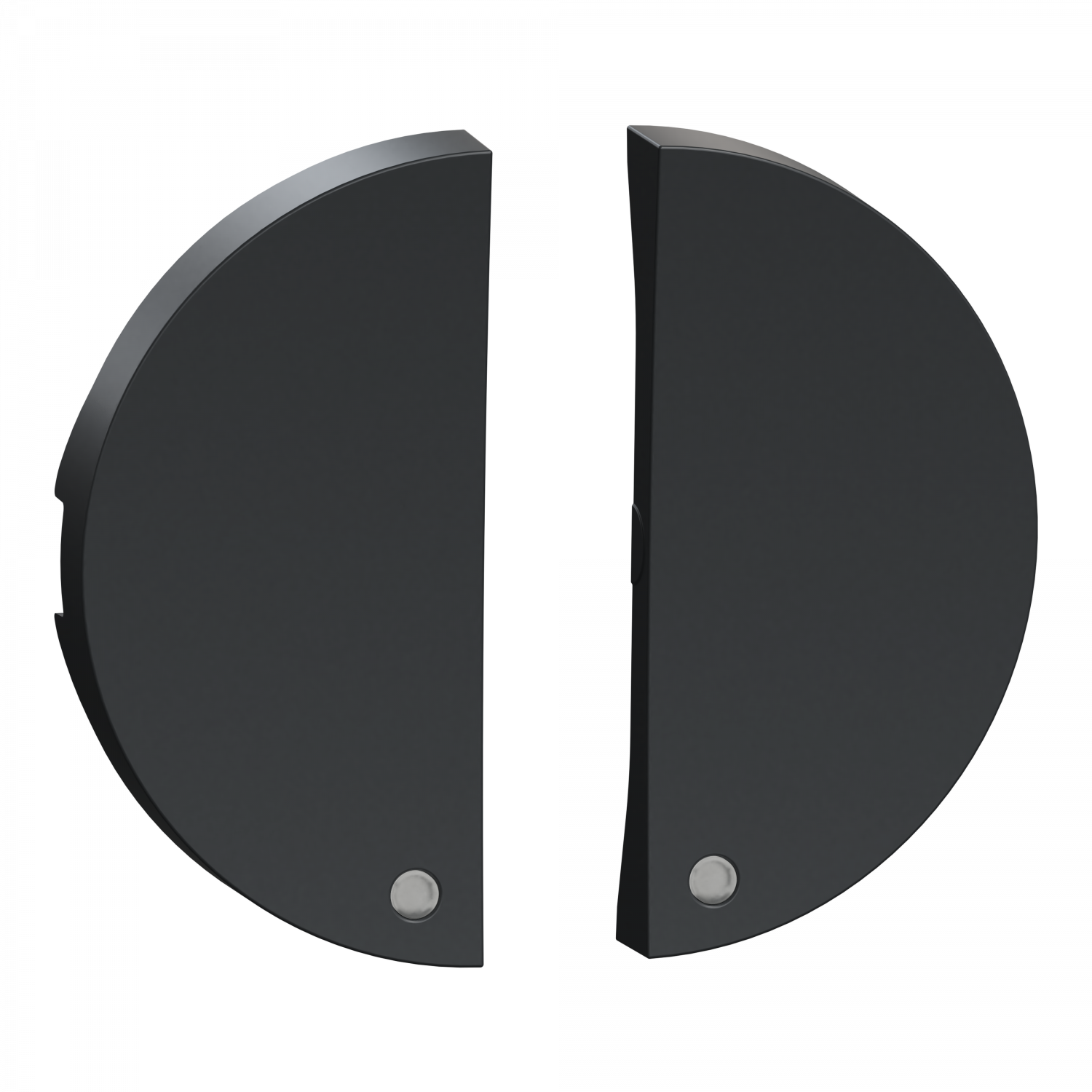 Odace - 2 demi enjoliveur anthracite - livré sans LED