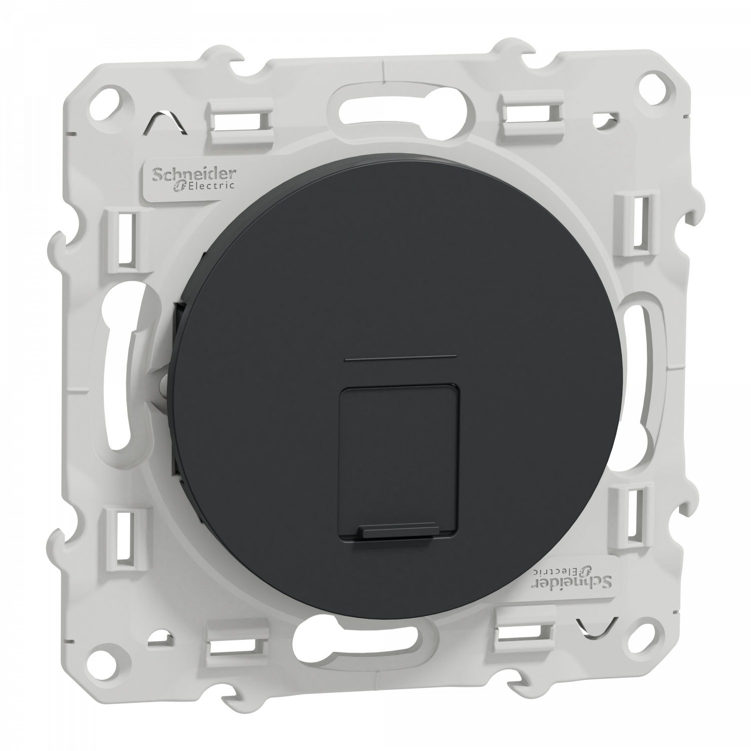 Odace - prise RJ45 - anthracite - sans connecteur (empreinte Infraplus)