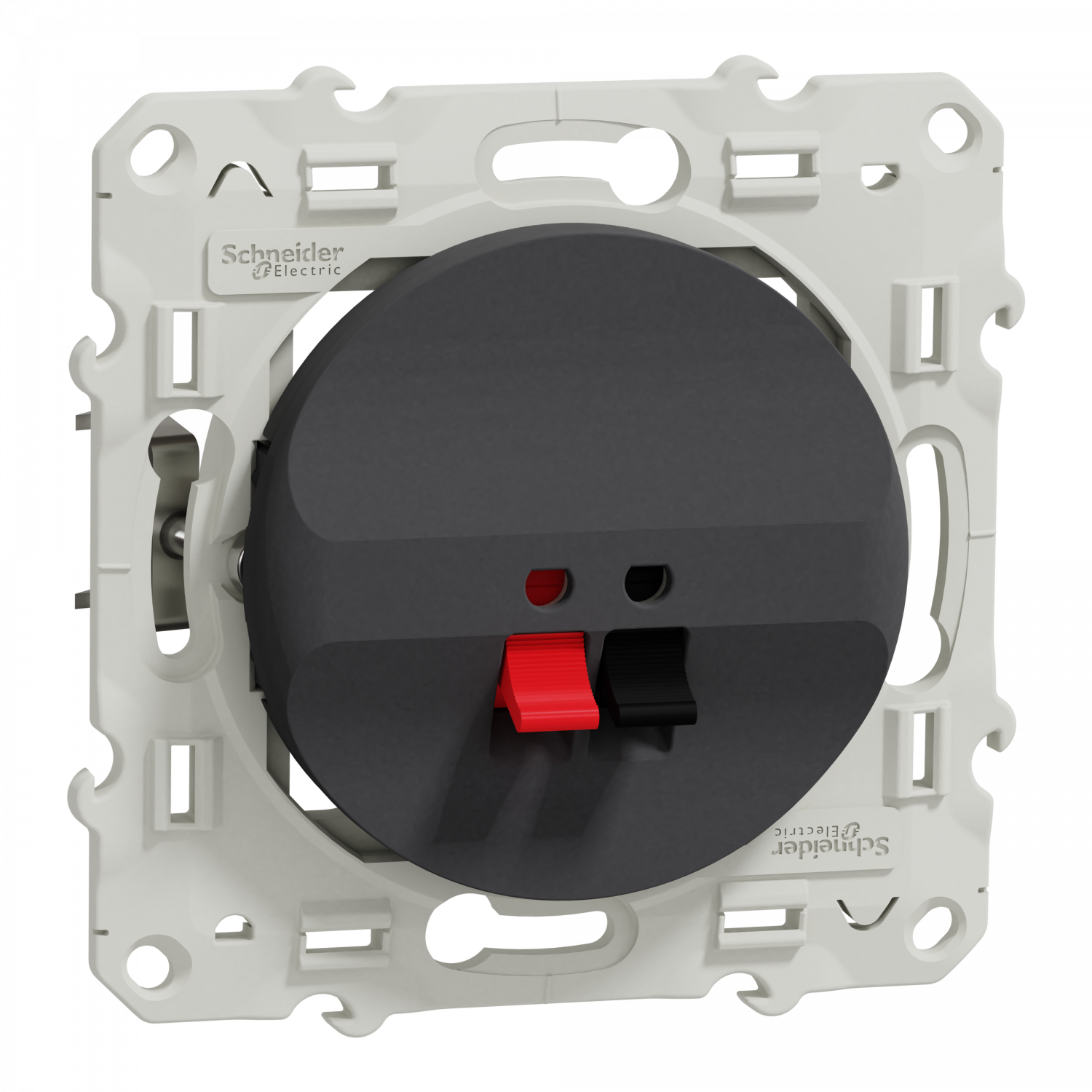 Odace - prise haut parleur - 1 sortie - anthracite