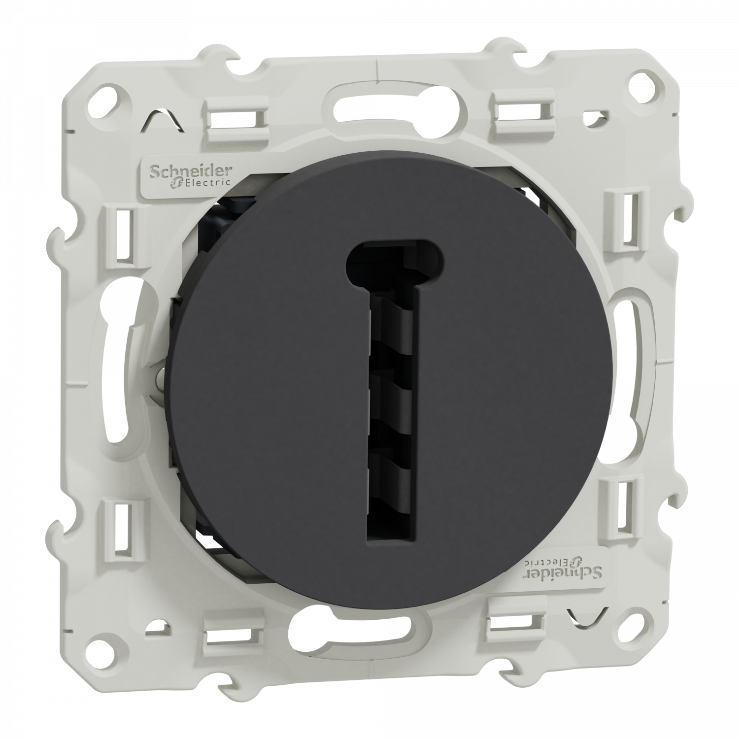 Odace - conjoncteur en T - anthracite - 8 contacts