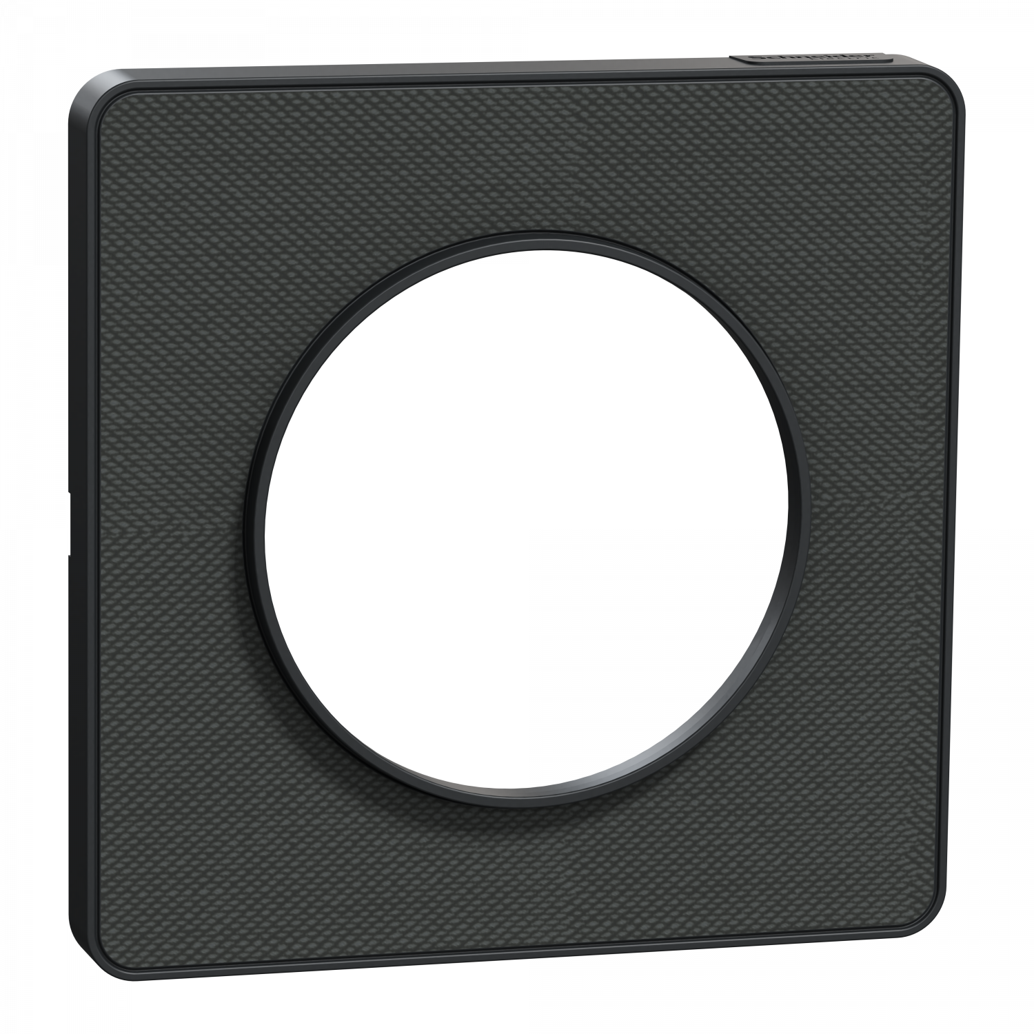 Odace Touch - plaque 1 poste Kvadrat ombre avec liseré anthracite