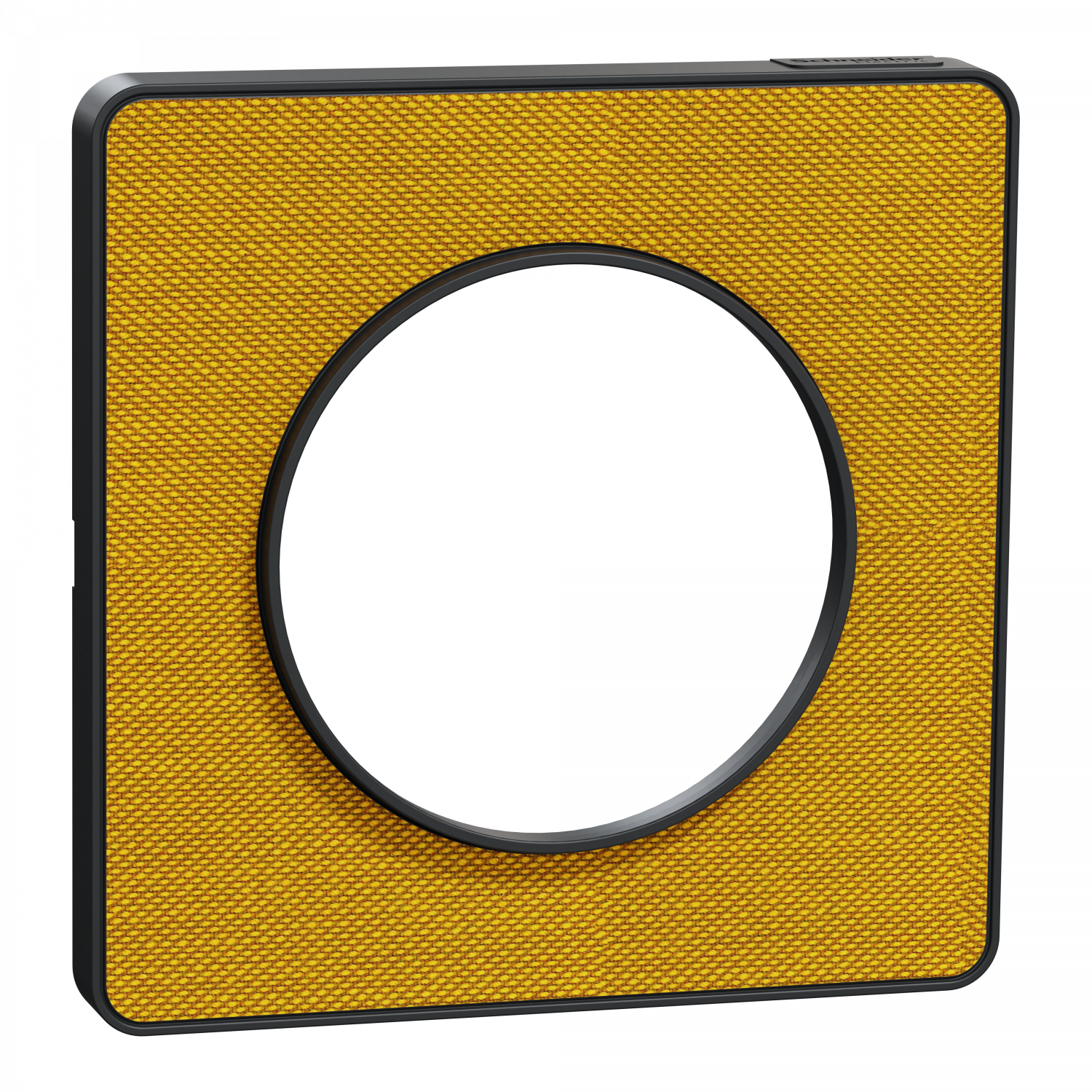 Odace Touch - plaque 1 poste Kvadrat ocre avec liseré anthracite