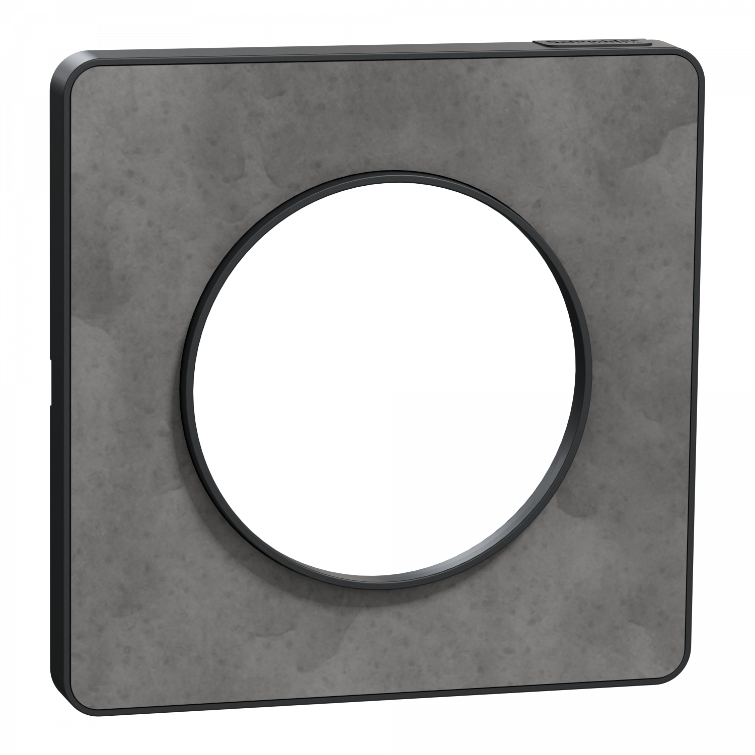 Odace Touch - plaque 1 poste ardoise avec liseré anthracite